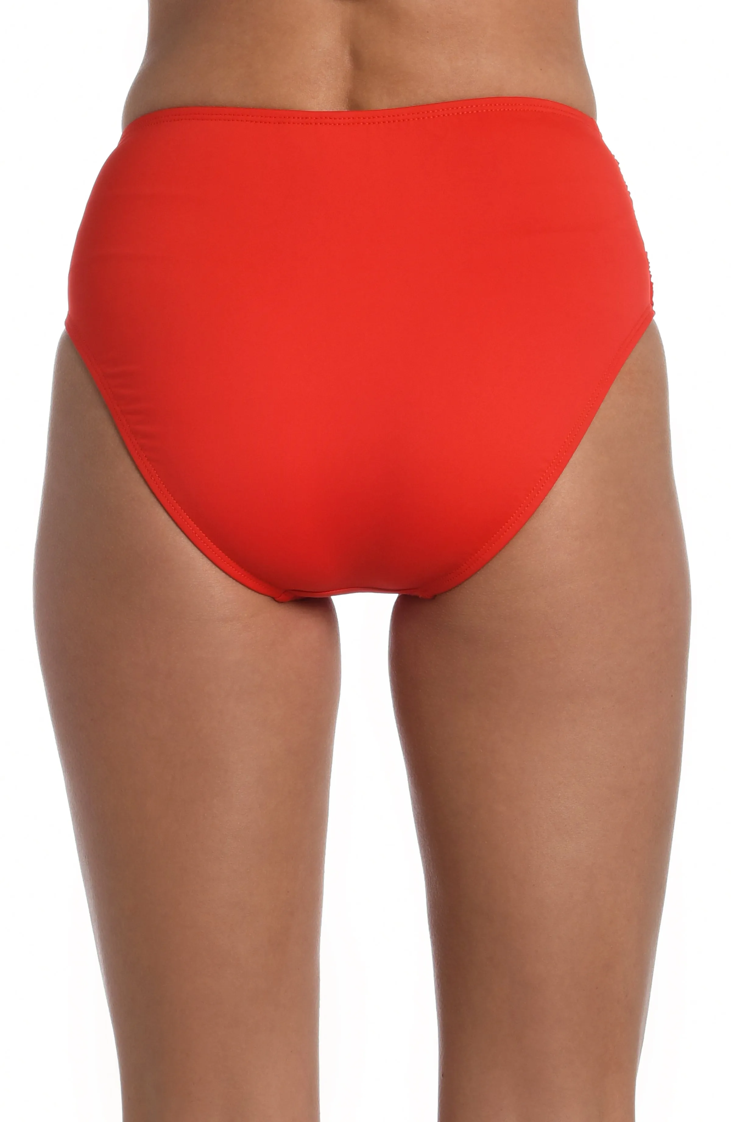 Island Goddess Side Shirred High-Waist Bottom - Cherry sold by La Blanca product image thumbnail 2