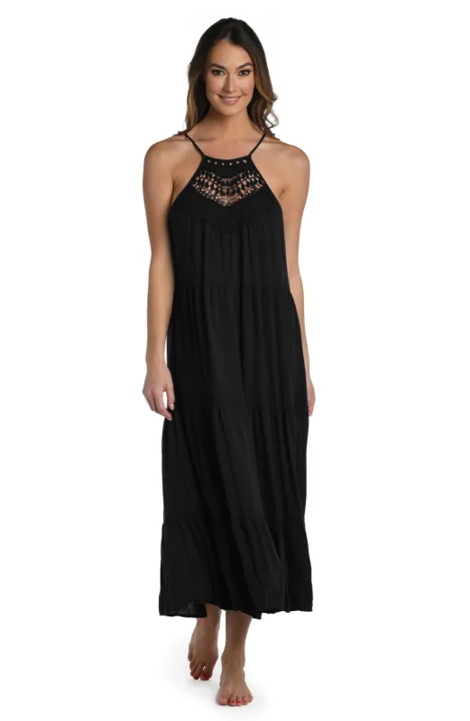Coastal Covers Halter Maxi Dress - Black sold by La Blanca
