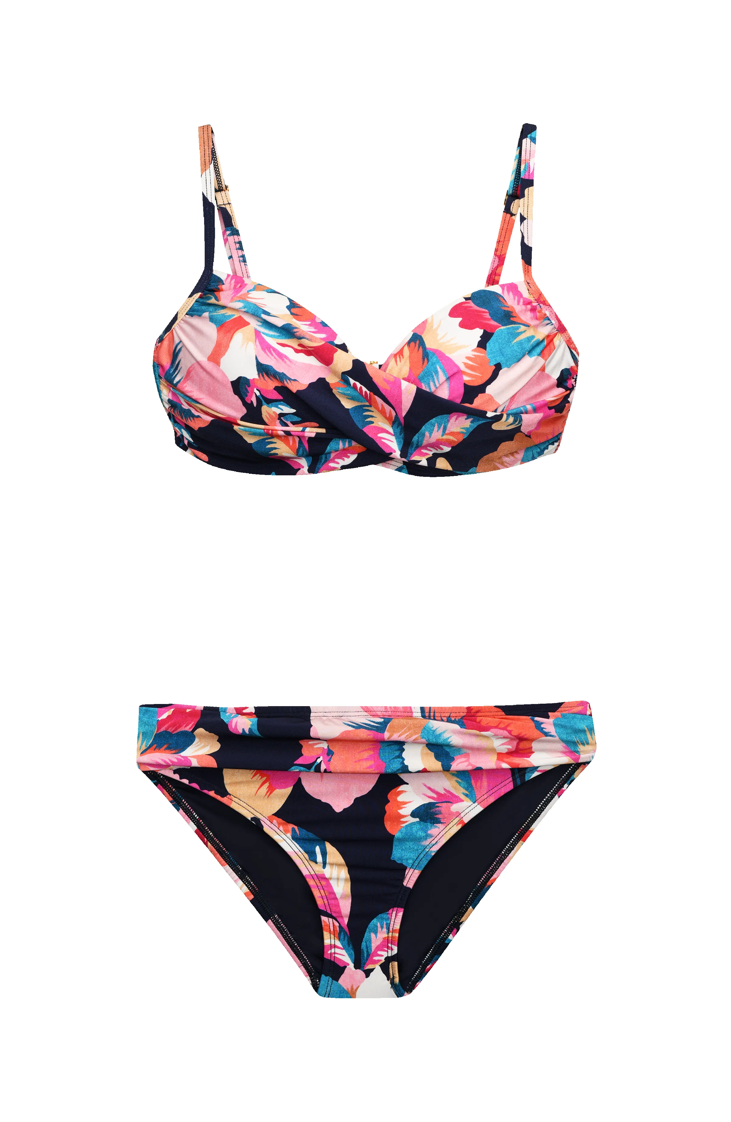 Denim Bouquet Over-The-Shoulder Wrap Top sold by La Blanca product image thumbnail 3