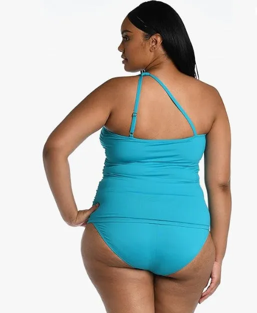 Island Goddess One Shoulder Keyhole Tankini Top - Turquoise (Final Sale) sold by La Blanca product image thumbnail 5