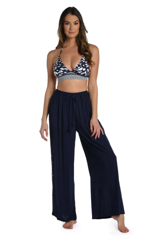 Coastal Covers Palazzo Pant - Indigo sold by La Blanca