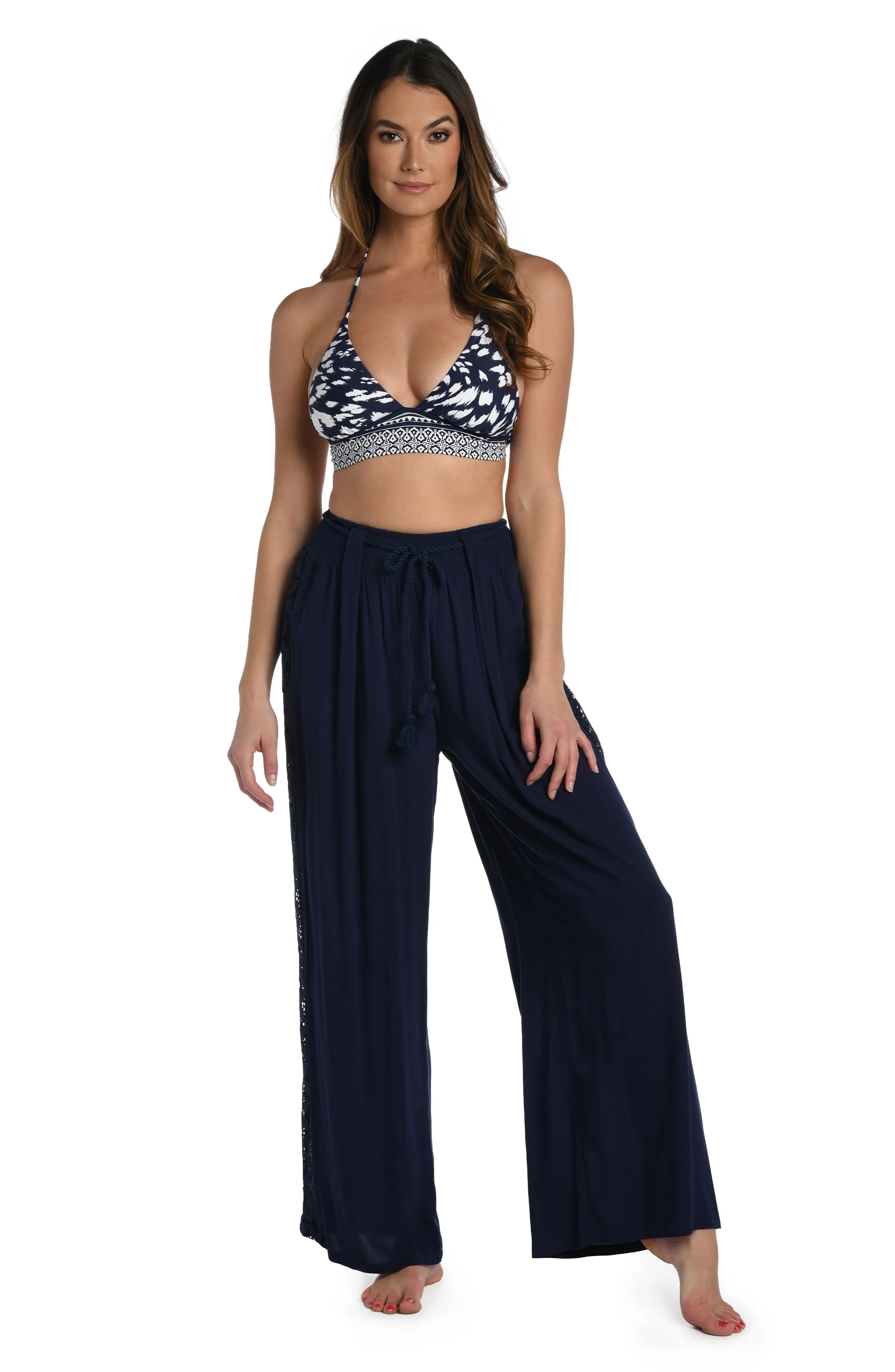 Coastal Covers Palazzo Pant - Indigo sold by La Blanca