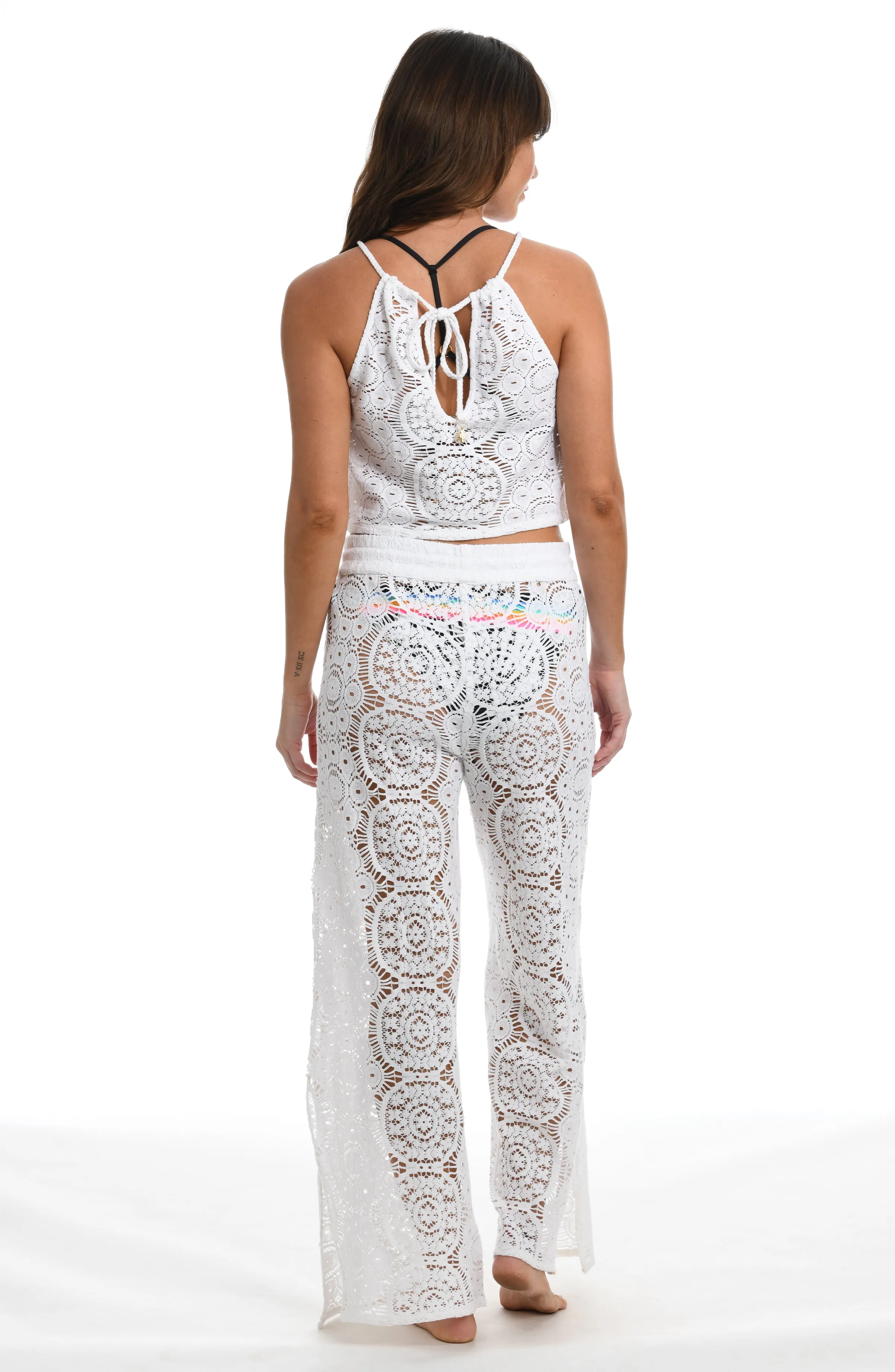 Sunshine 79 Chillin' Crochet High Neck Tank Top - White - FINAL SALE sold by La Blanca product image thumbnail 2