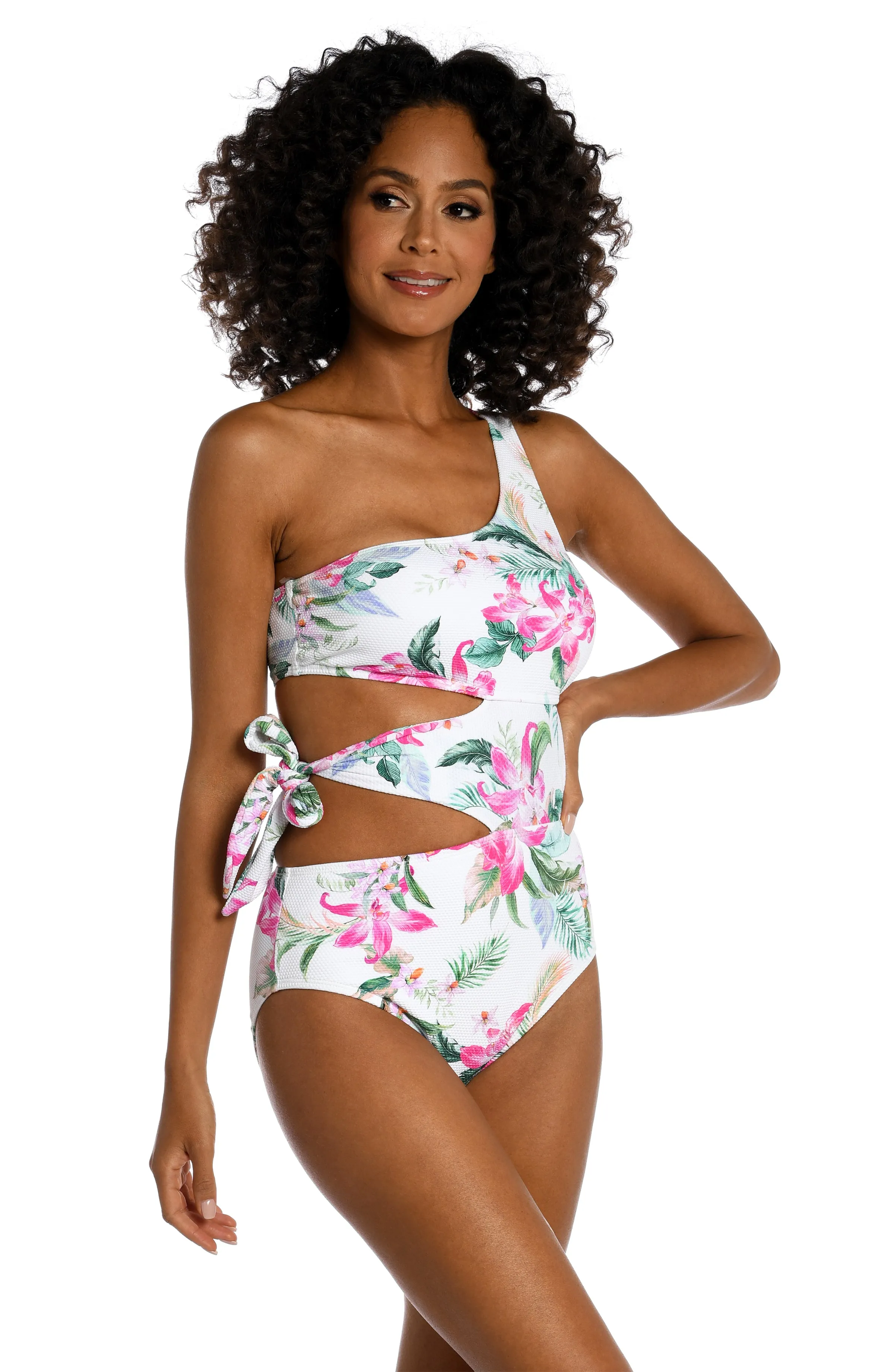 Mystic Palms Cutout One Shoulder One Piece - FINAL SALE sold by La Blanca product image thumbnail 3