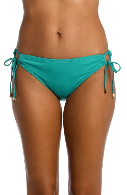 Island Goddess Side Tie Hipster Bottom - Emerald (Final Sale) sold by La Blanca