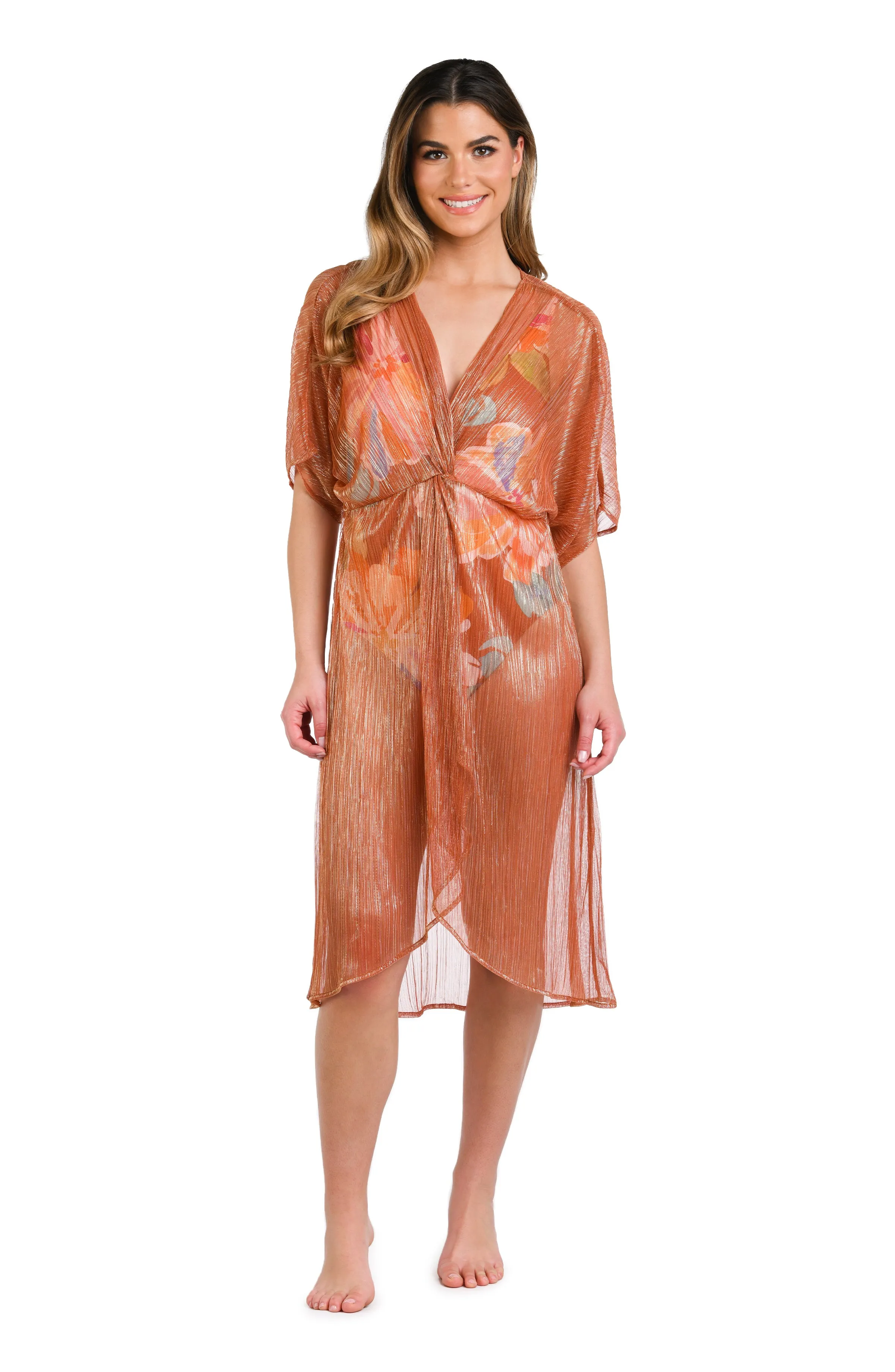 Golden Hour Twist Wrap Midi Dress Cover Up - FINAL SALE sold by La Blanca