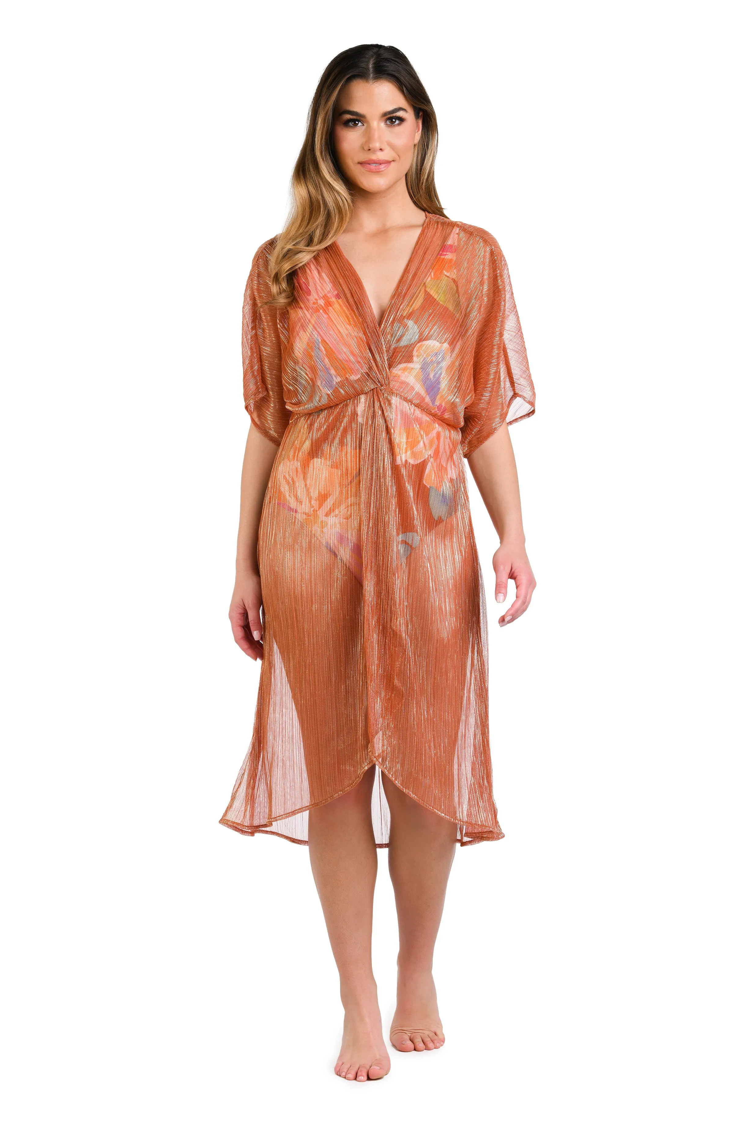 Golden Hour Twist Wrap Midi Dress Cover Up - FINAL SALE sold by La Blanca product image thumbnail 3