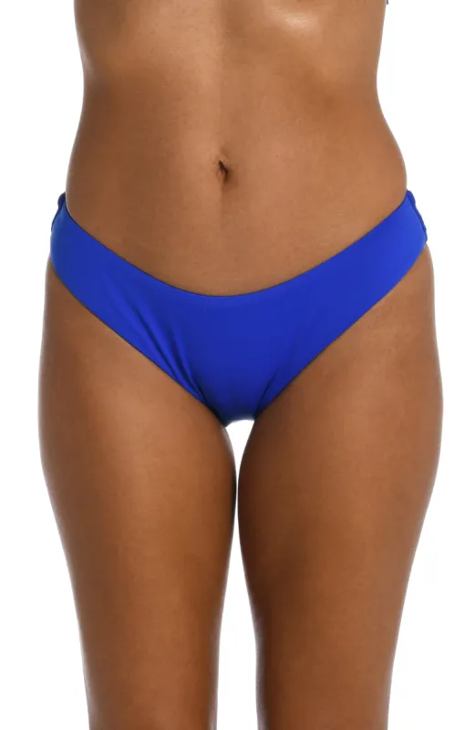 Island Goddess Scoop Front Ruched Back Bottom - Sapphire (Final Sale) sold by La Blanca