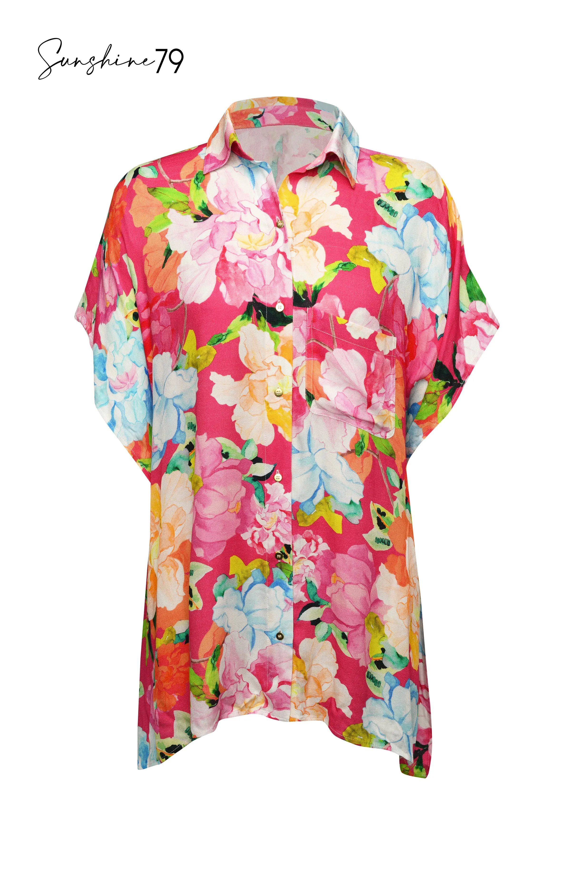 Sunshine 79 Expressive Garden Resort Shirt Cover Up sold by La Blanca product image thumbnail 5