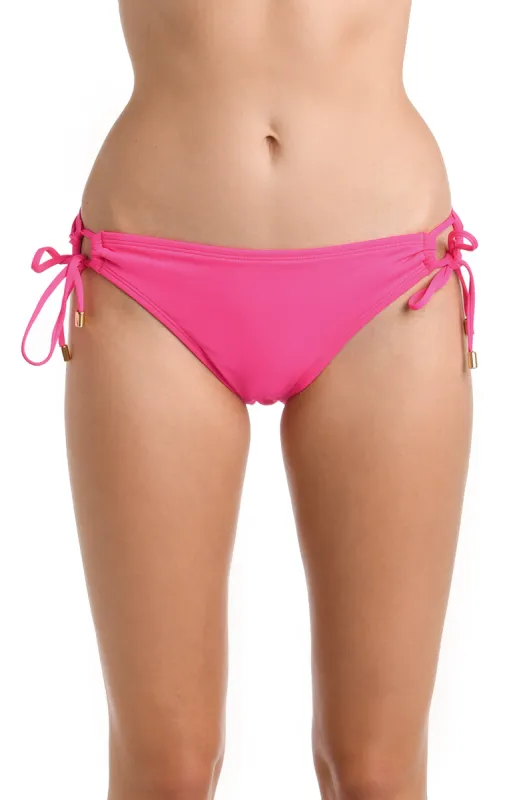 Island Goddess Side Tie Hipster Bottom - Pop Pink - FINAL SALE sold by La Blanca