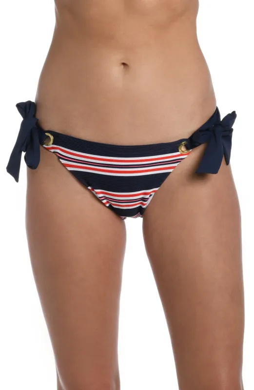 Sailor Stripe Side Tie Hipster Bottom (Final Sale) sold by La Blanca