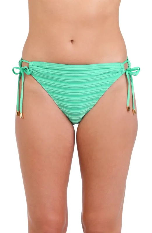 Fluid Lines Side Tie Hipster Bottom - Seafoam - FINAL SALE sold by La Blanca