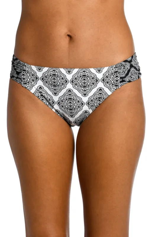 Oasis Tile Side Shirred Hipster Bottom (Final Sale) sold by La Blanca