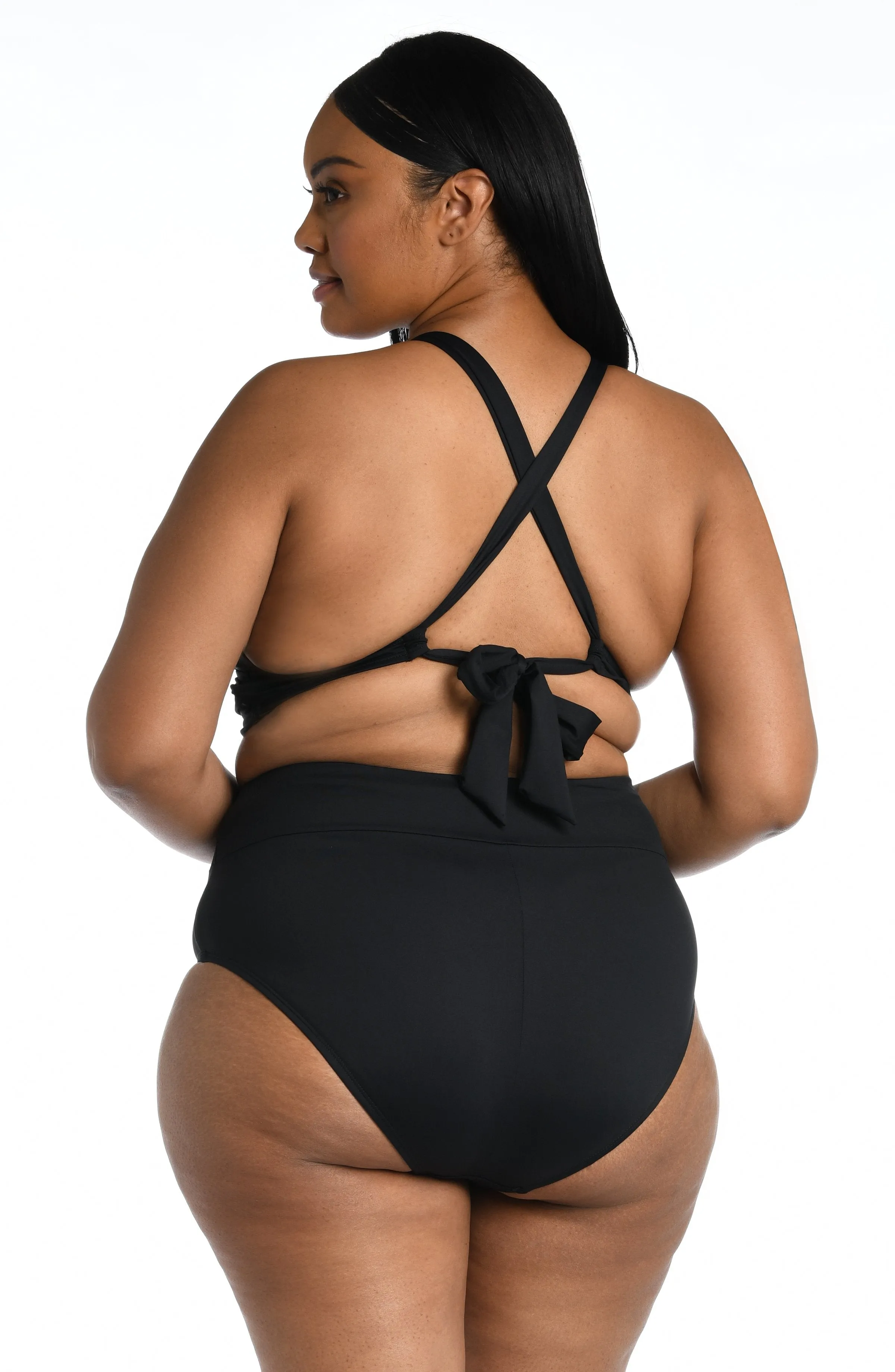 Island Goddess High Neck Midkini Top - Black sold by La Blanca product image thumbnail 4