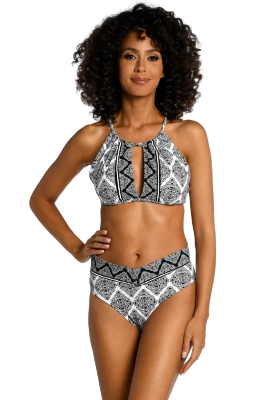 Oasis Tile High-Neck Midline Top - FINAL SALE sold by La Blanca