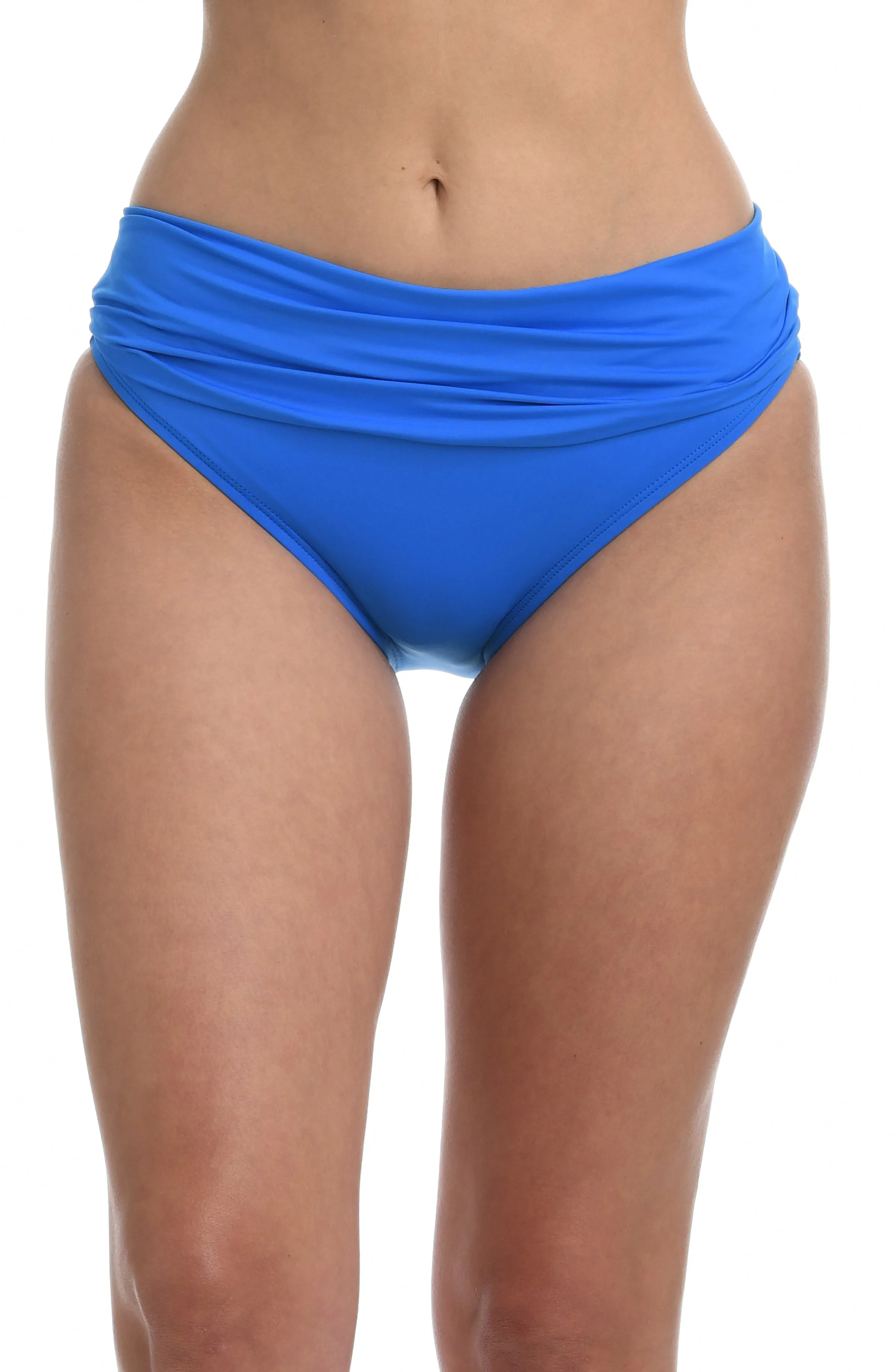 Island Goddess Ruched Band Hipster Bottom - Capri Blue - FINAL SALE sold by La Blanca