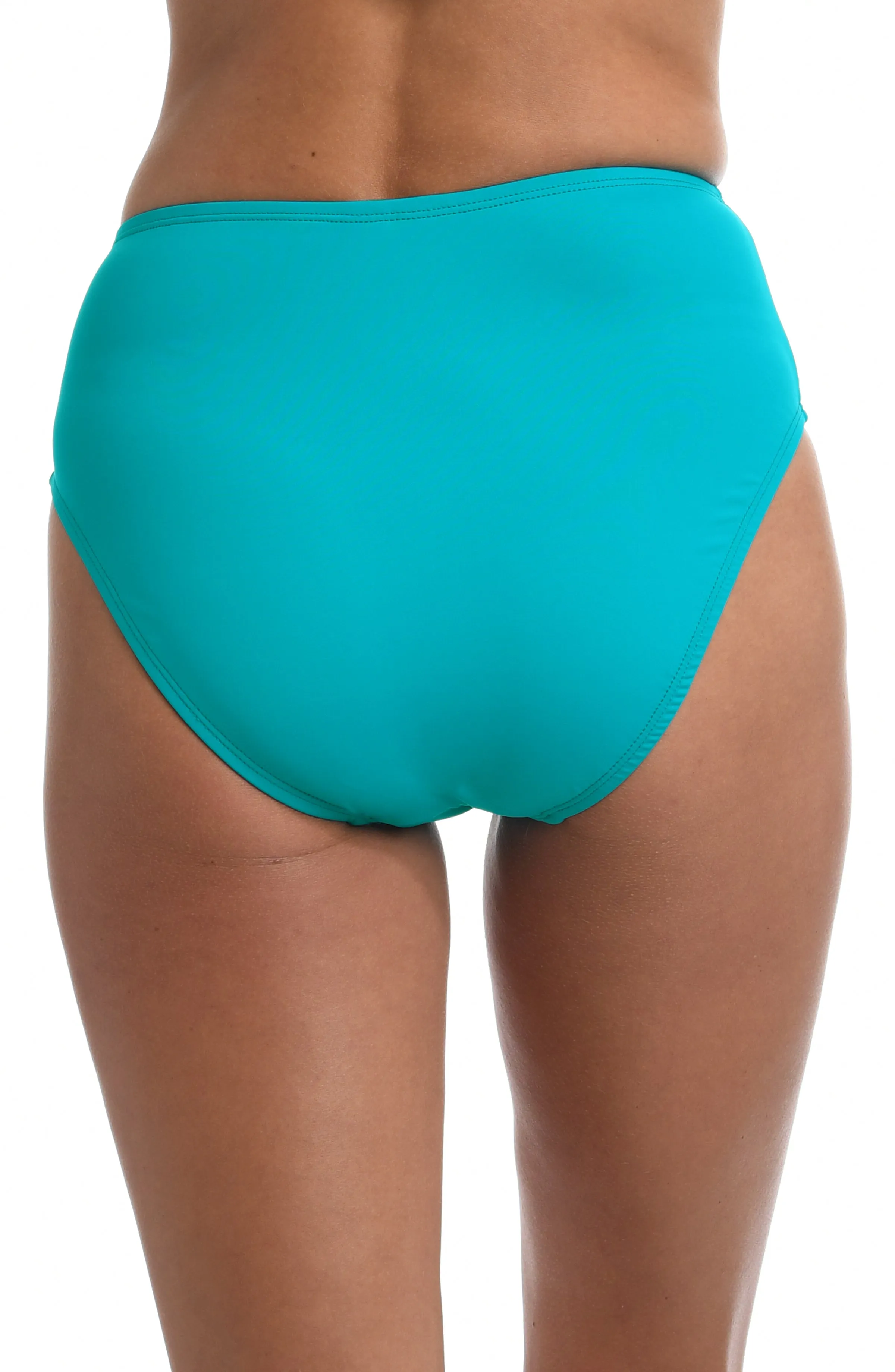 Island Goddess Side Shirred High Waist Bottom - Turquoise (Final Sale) sold by La Blanca product image thumbnail 2