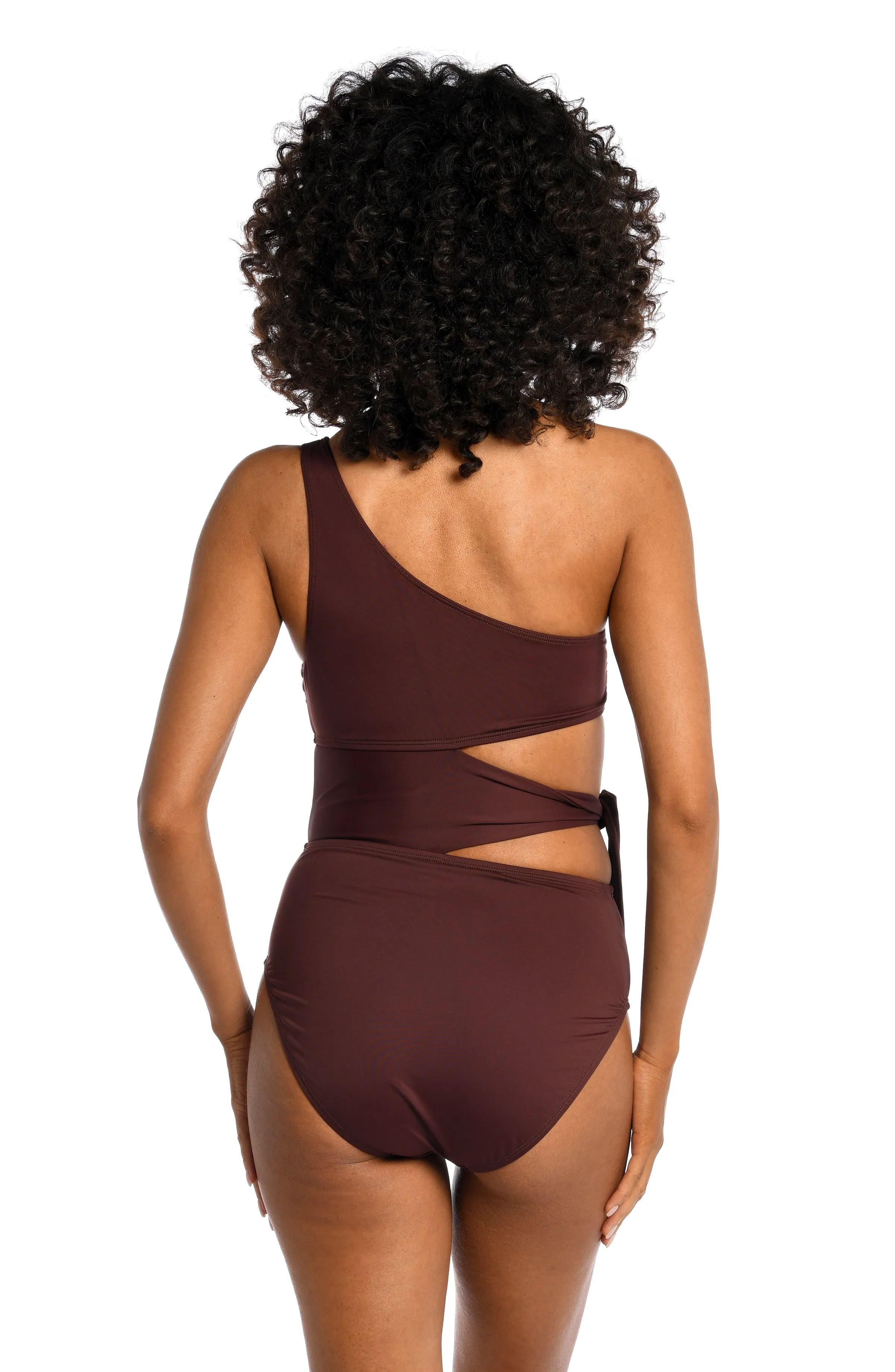 Island Goddess Cutout One Shoulder One Piece - Java - FINAL SALE sold by La Blanca product image thumbnail 2