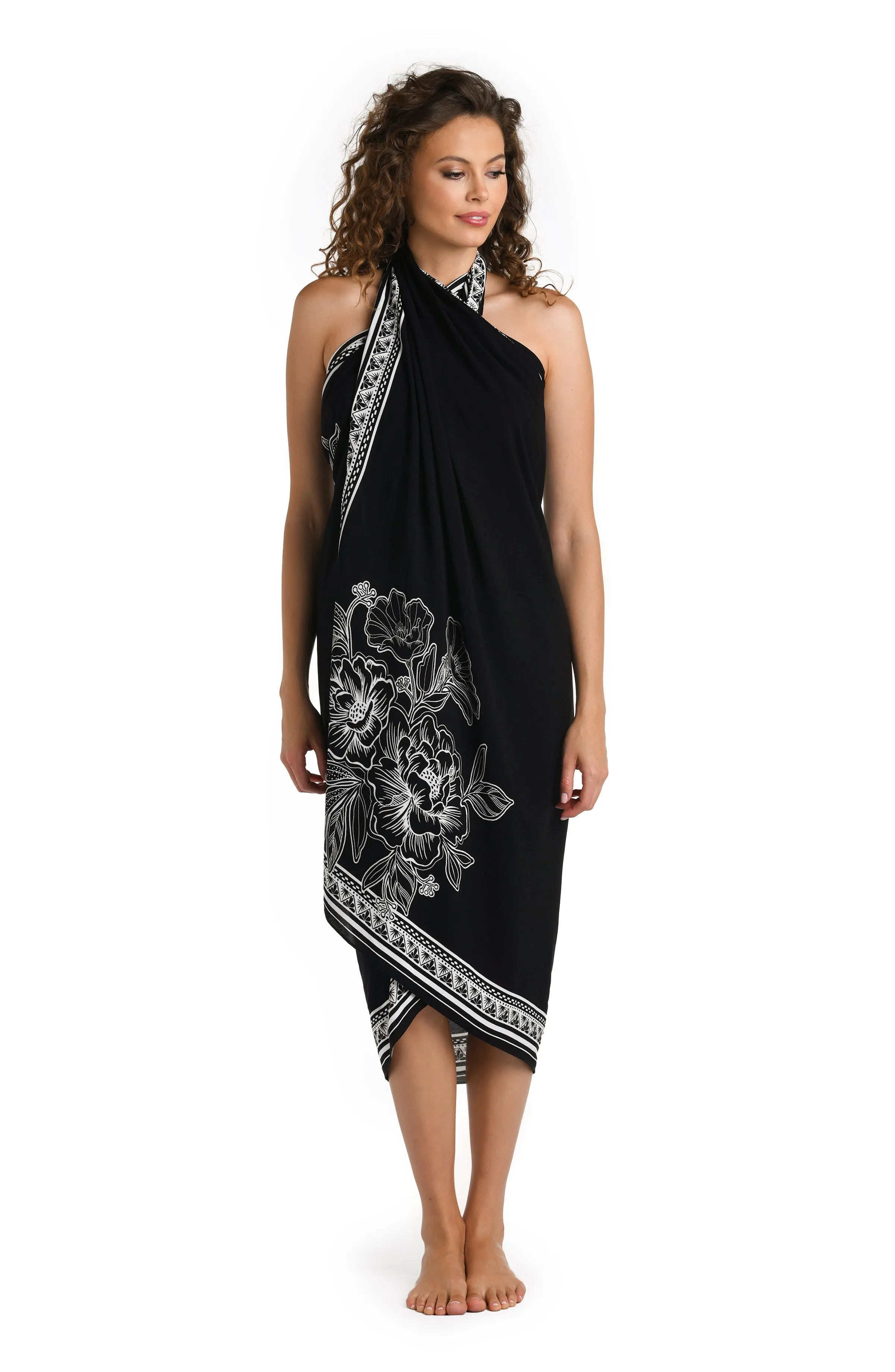 Shadow Floral Pareo Wrap Cover Up sold by La Blanca product image thumbnail 3