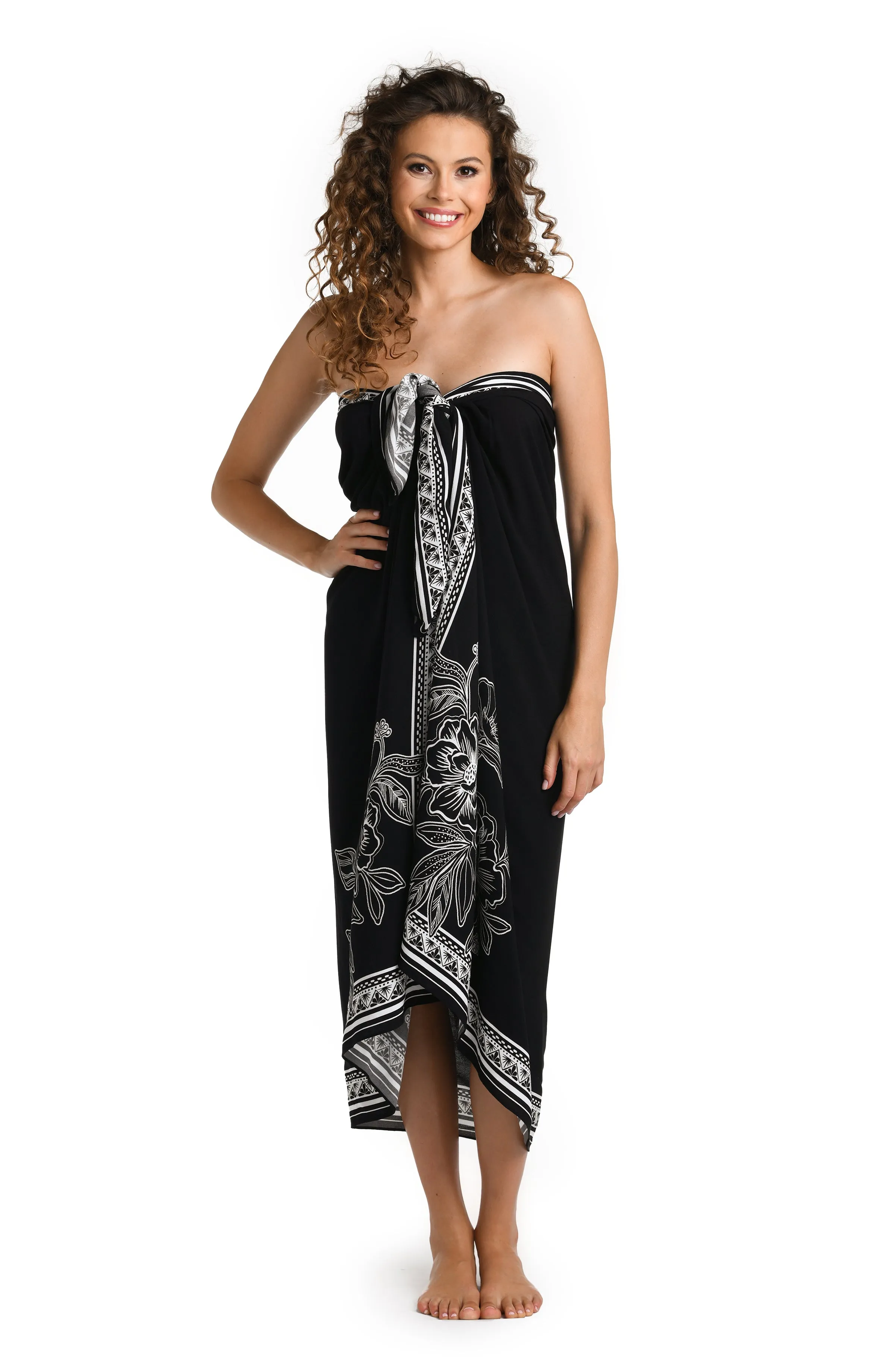 Shadow Floral Pareo Wrap Cover Up sold by La Blanca product image thumbnail 4
