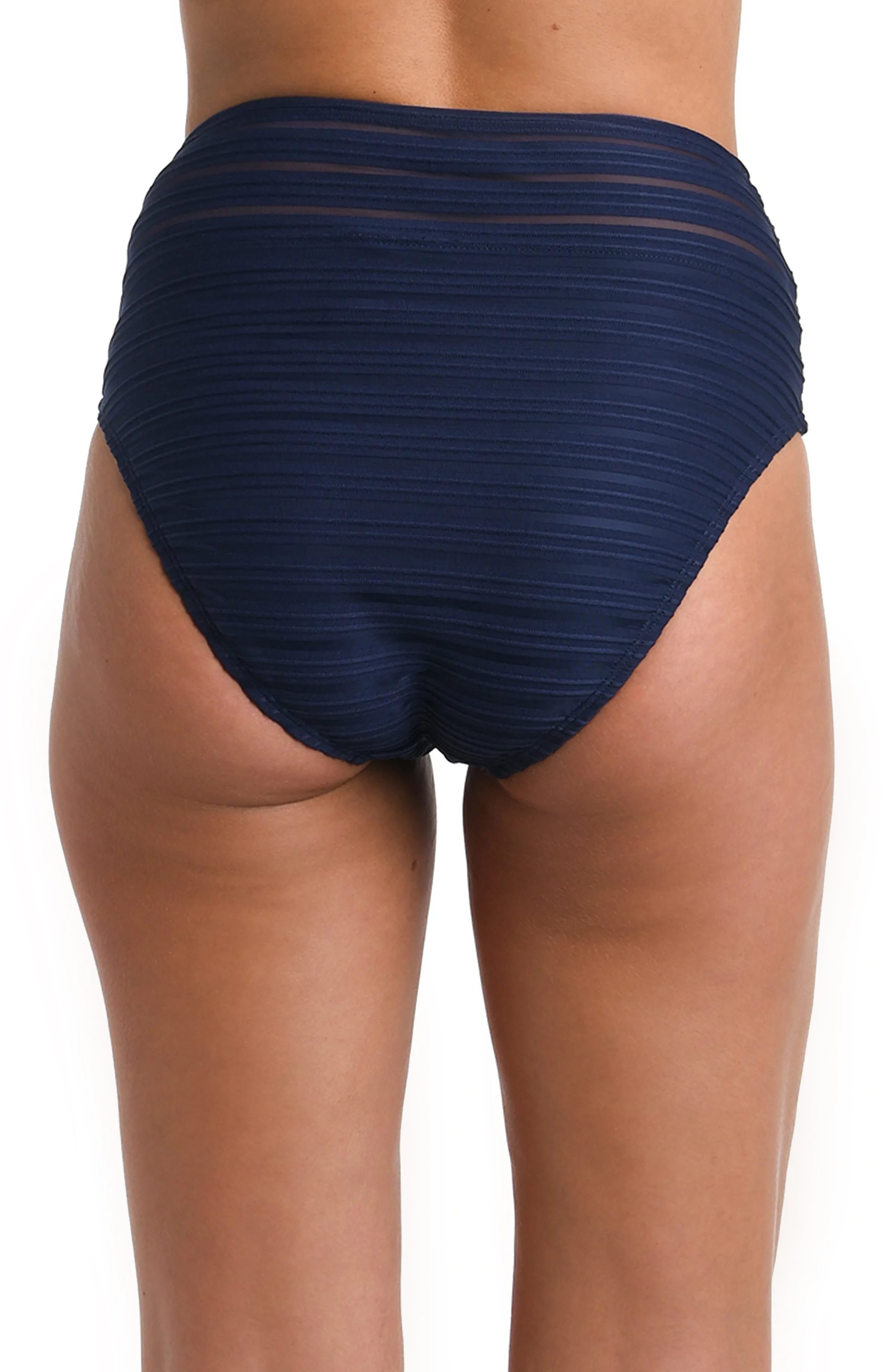 Fluid Lines High-Waist Bottom w/ Mesh Detail - Indigo - FINAL SALE sold by La Blanca product image thumbnail 2