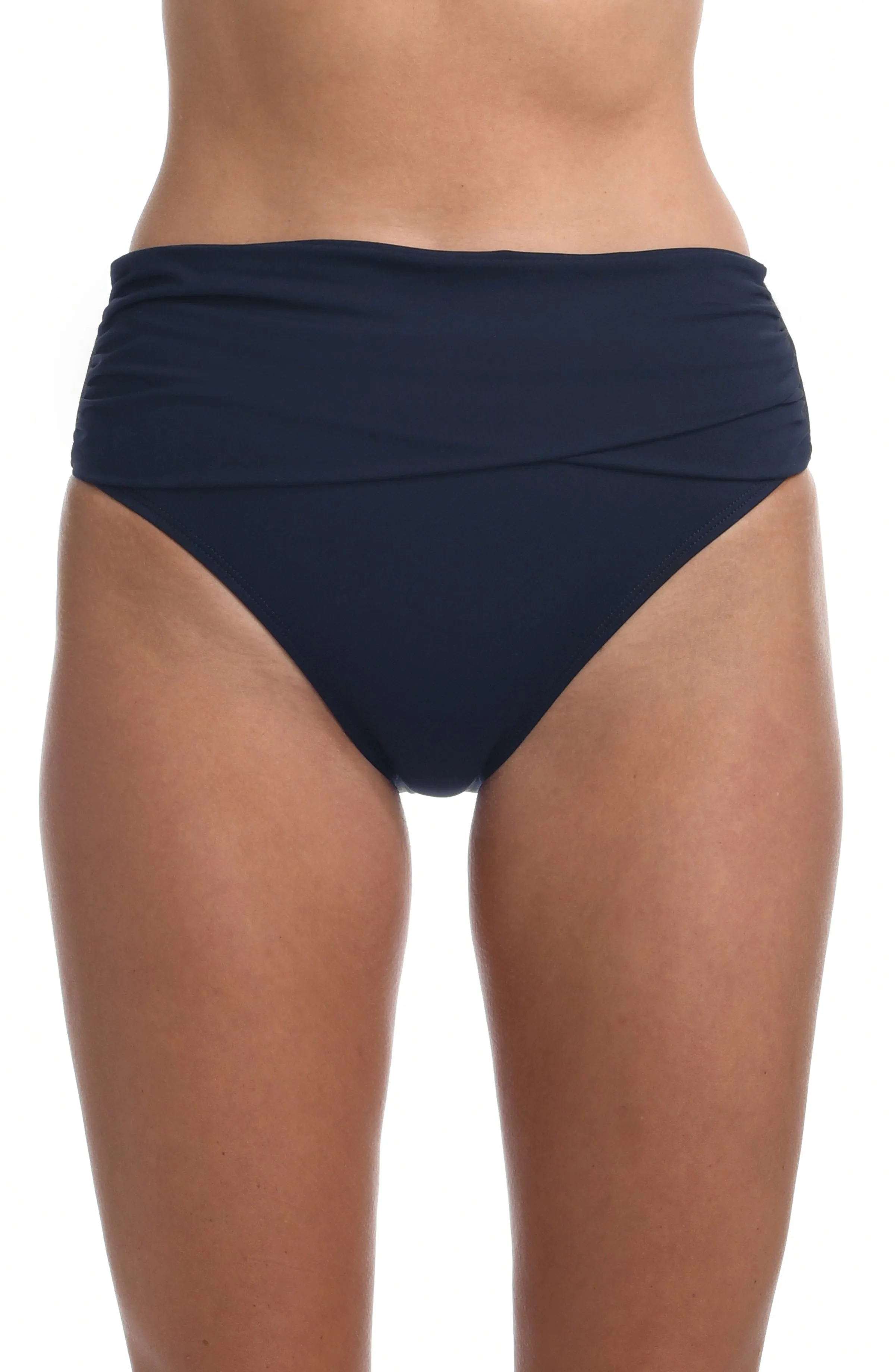 Island Goddess Mid-Waist Sash Band Bottom - Indigo sold by La Blanca
