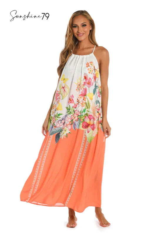 Sunshine 79 Into The Garden Halter Maxi Dress - FINAL SALE sold by La Blanca