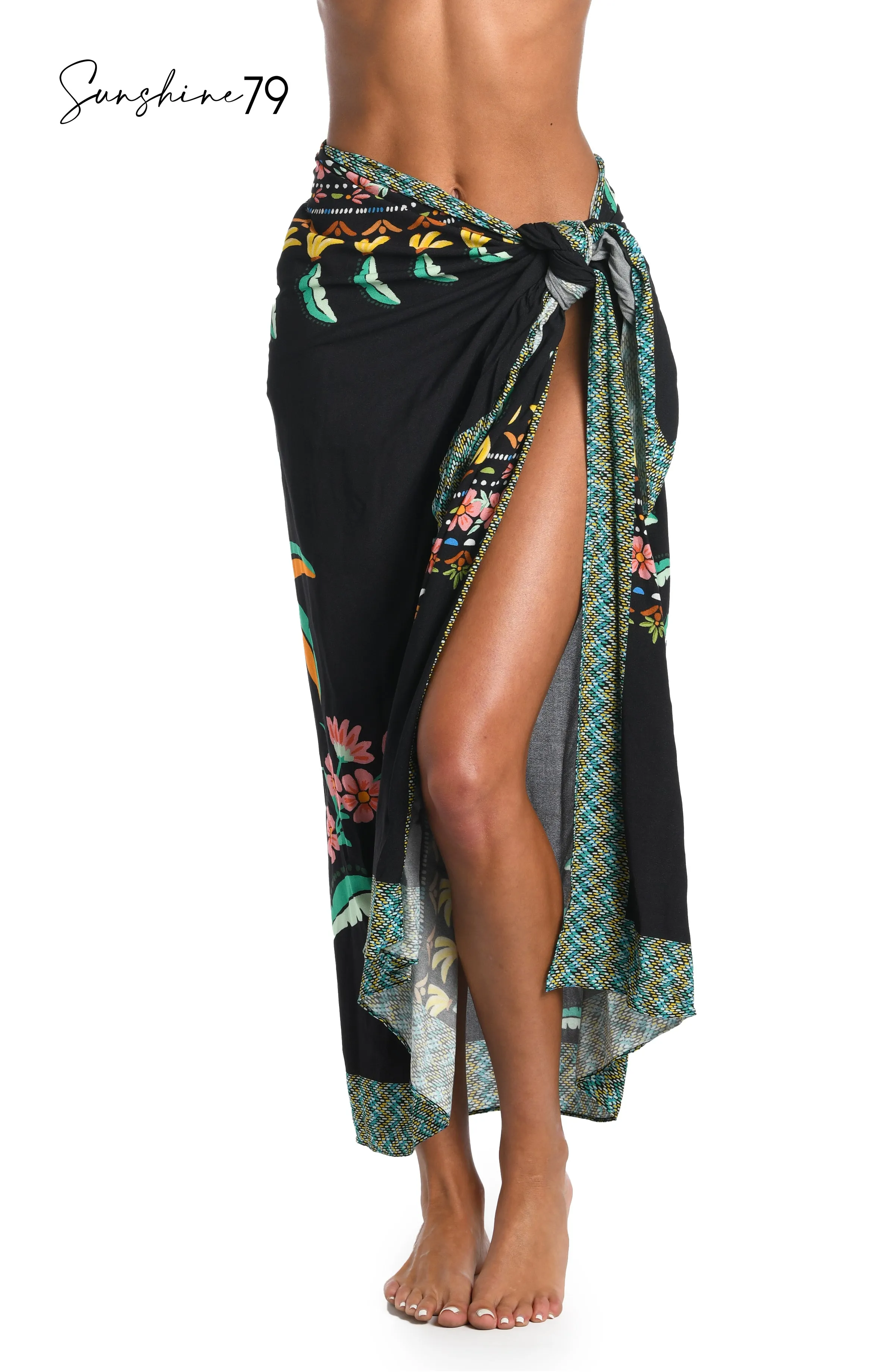 Sunshine 79 Palm Tree Paradise Pareo Wrap - FINAL SALE sold by La Blanca