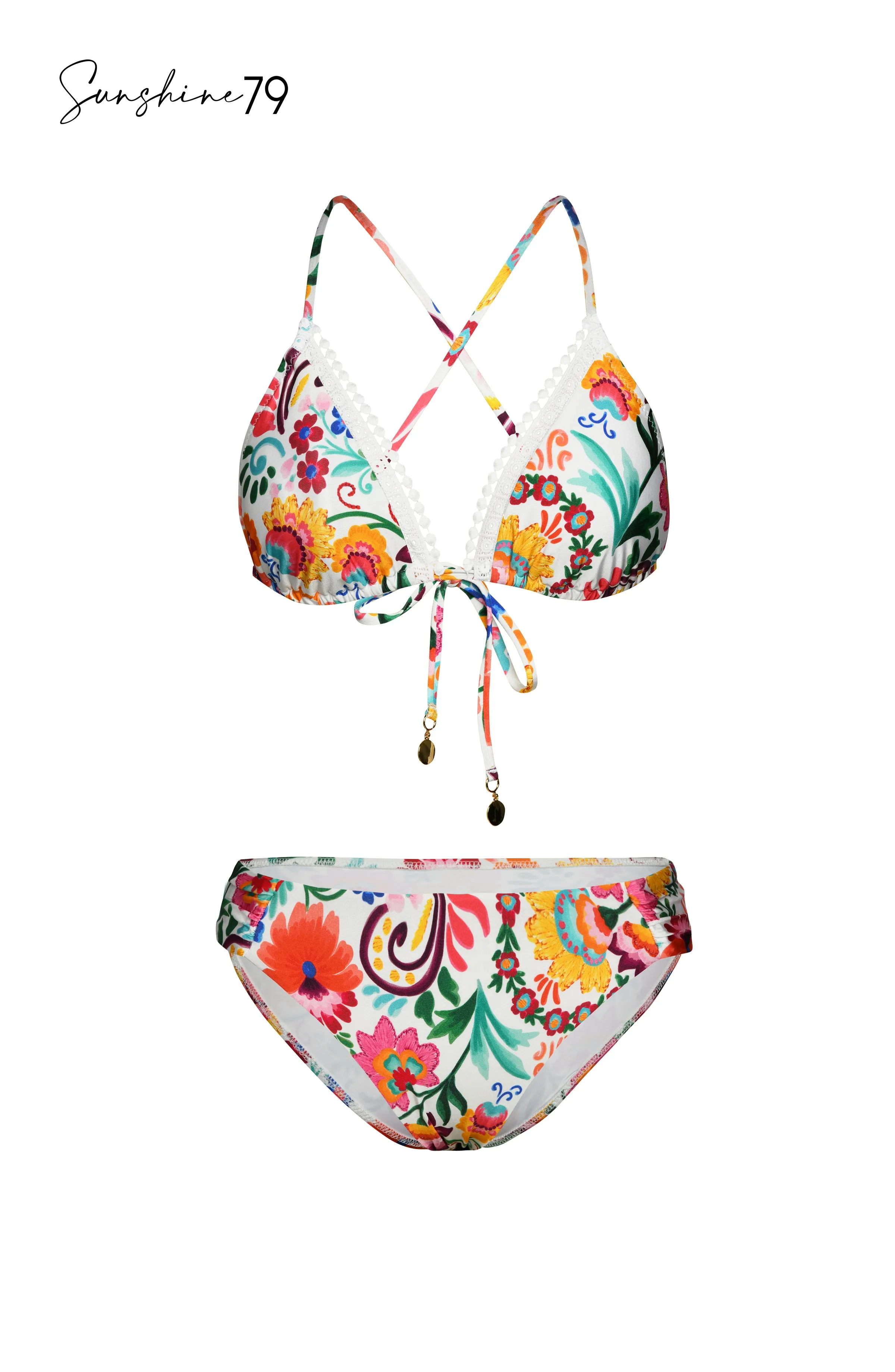 Sunshine 79 Bonita Floral Side Shirred Hipster Bottom - FINAL SALE sold by La Blanca product image thumbnail 3