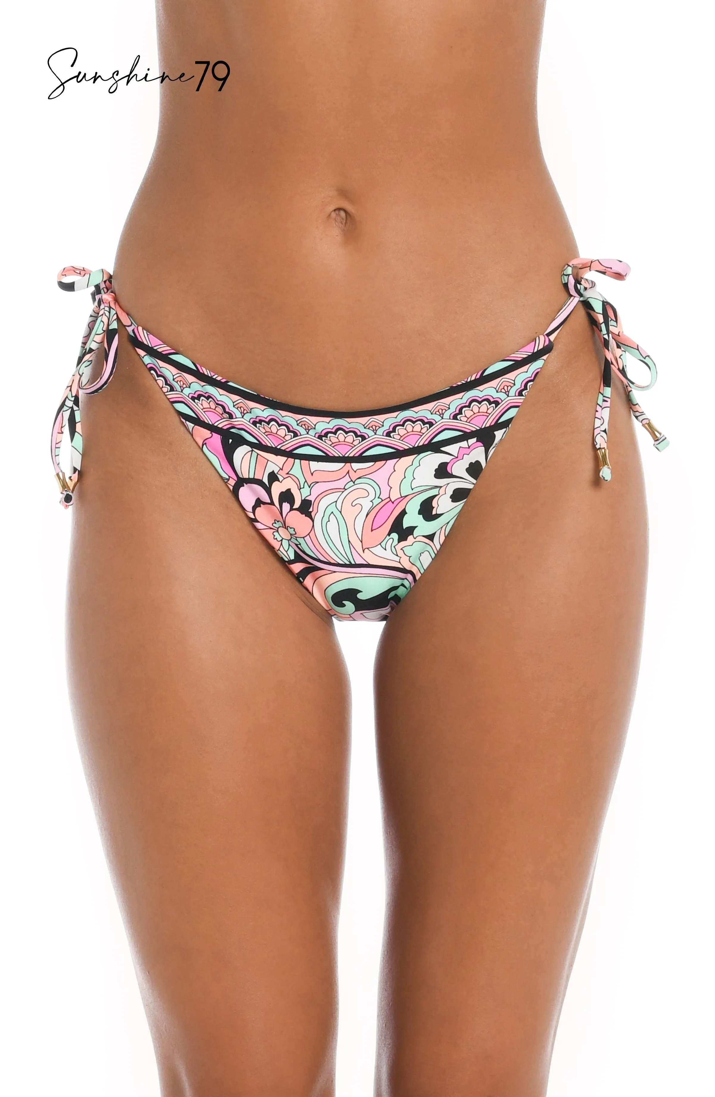 Sunshine 79 Paisley Party String Tie-Side Hipster Bottom - FINAL SALE sold by La Blanca