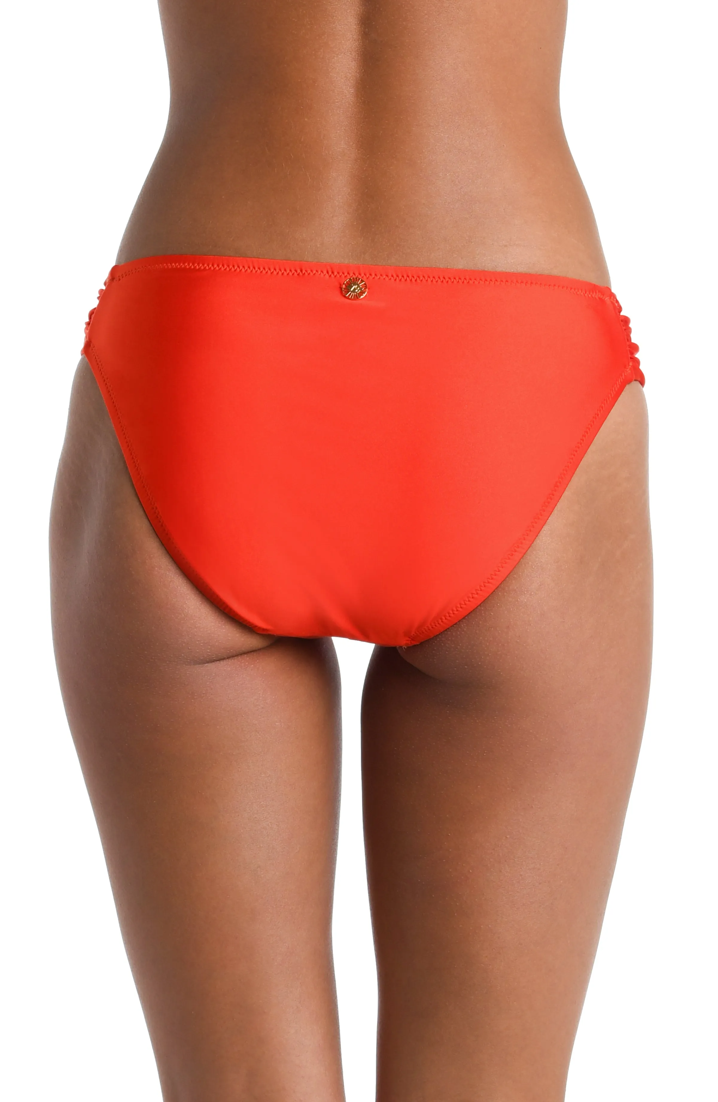 Sunshine 79 Sunshine Solids Side Shirred Hipster Bottom - Flame - FINAL SALE sold by La Blanca product image thumbnail 2