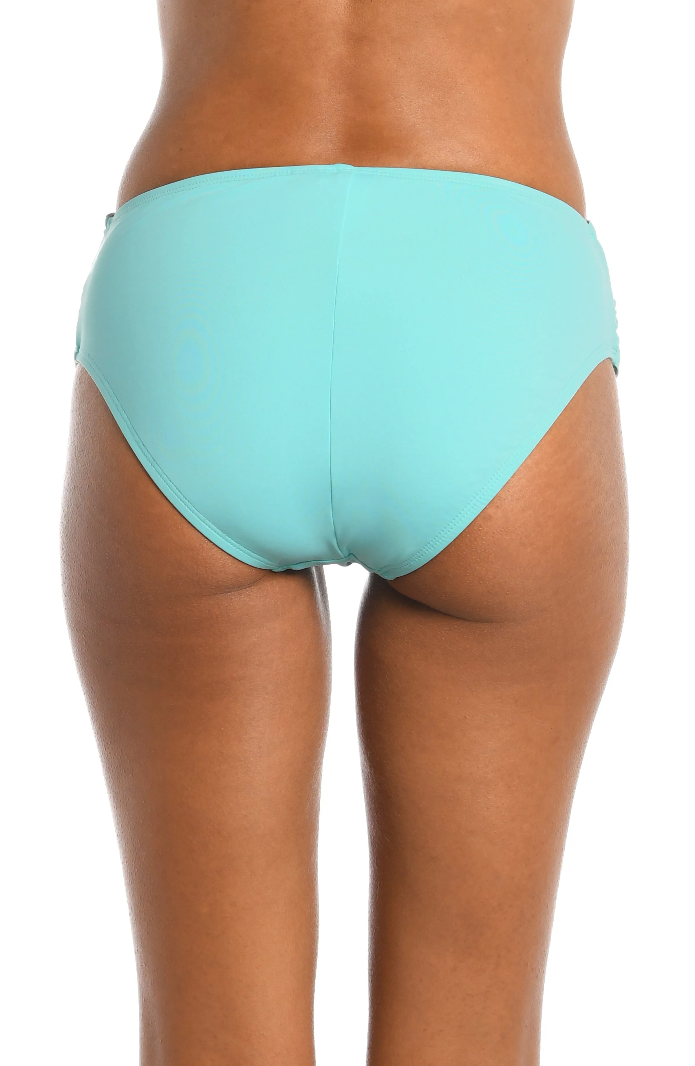 Island Goddess Mid-Waist Sash Band Bottom - Ice Blue (Final Sale) sold by La Blanca product image thumbnail 3