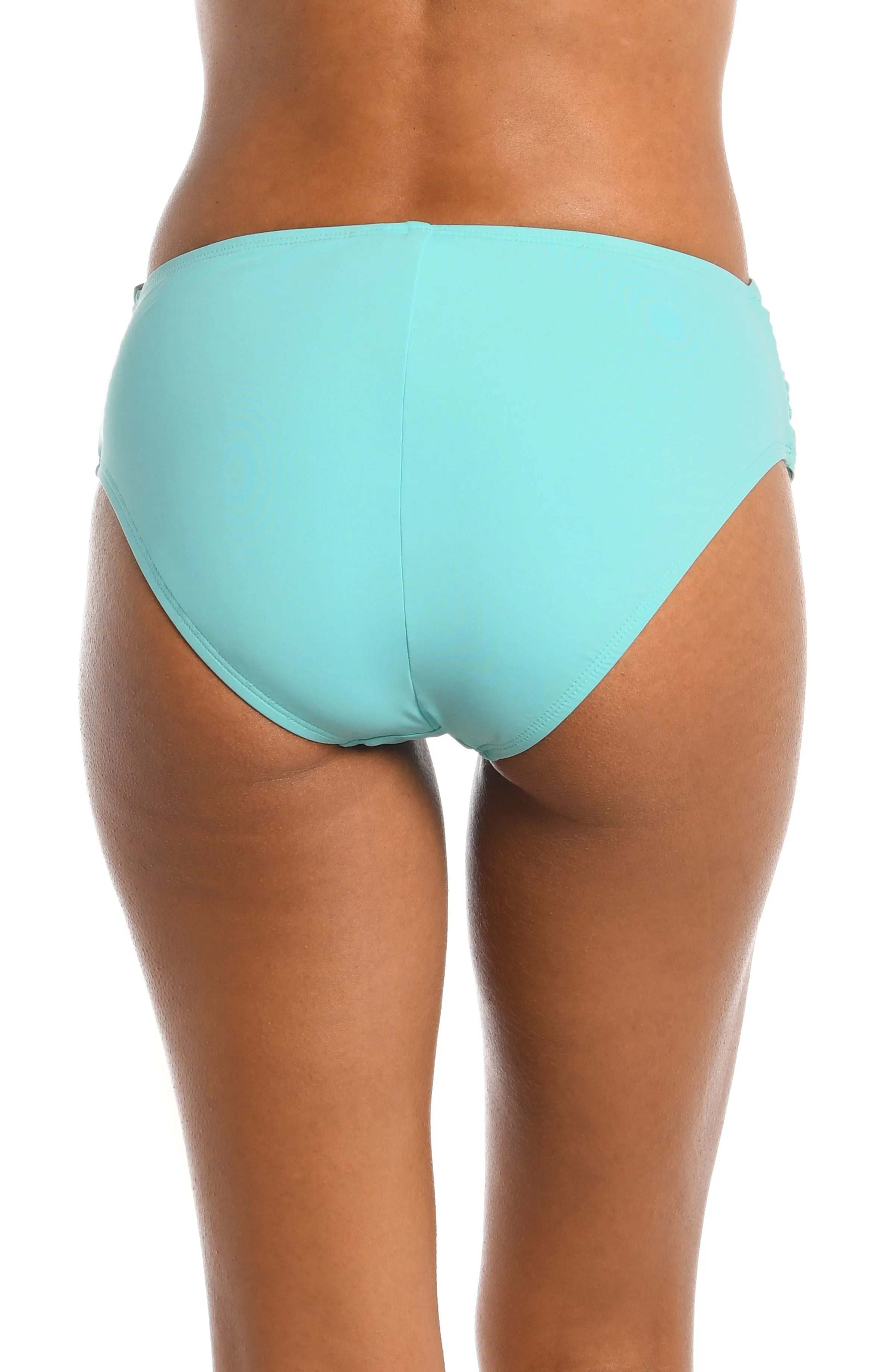 Island Goddess Mid-Waist Sash Band Bottom - Ice Blue (Final Sale) sold by La Blanca product image thumbnail 2