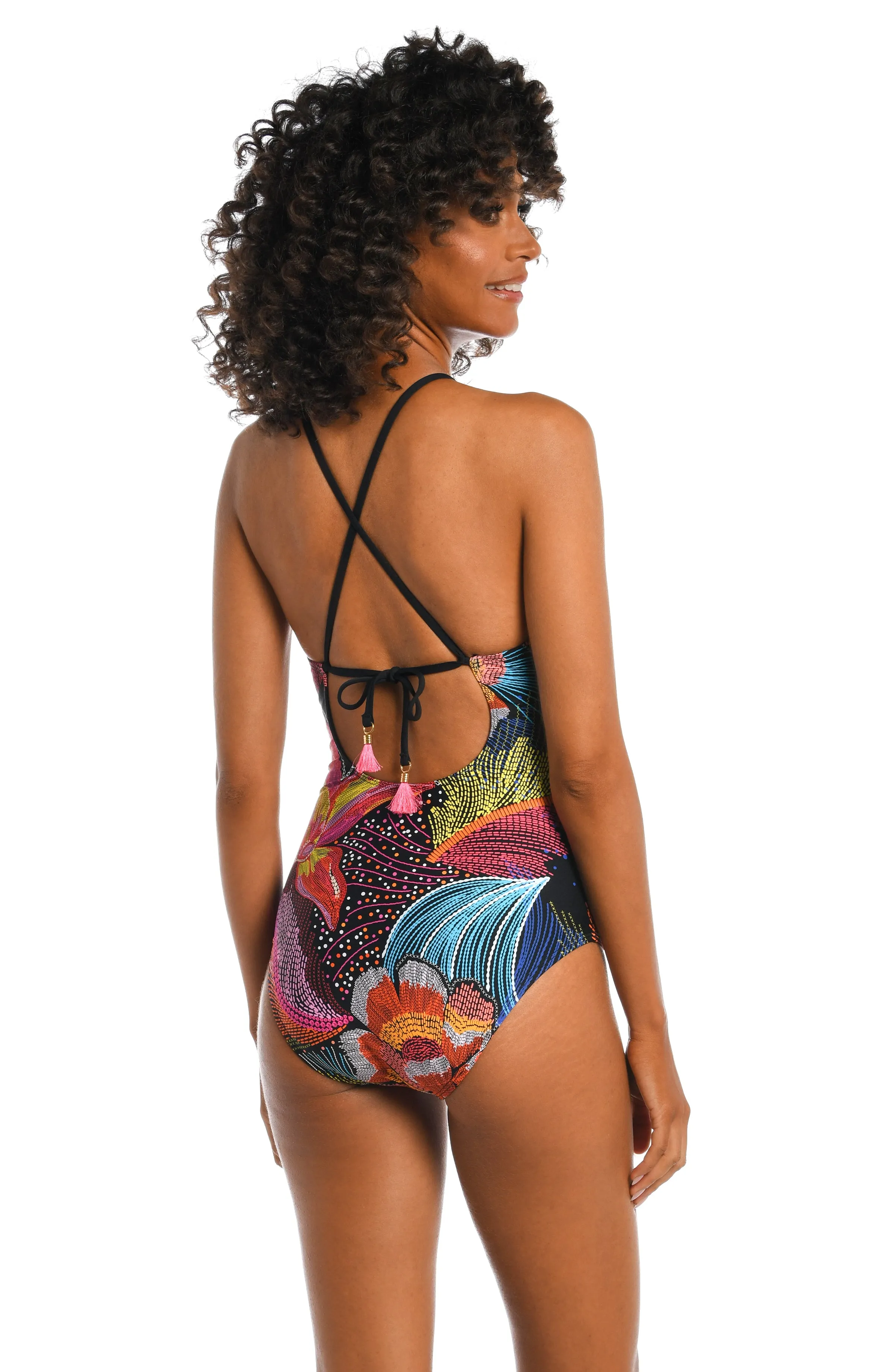 Sunlit Soiree High-Neck Keyhole One Piece sold by La Blanca product image thumbnail 2