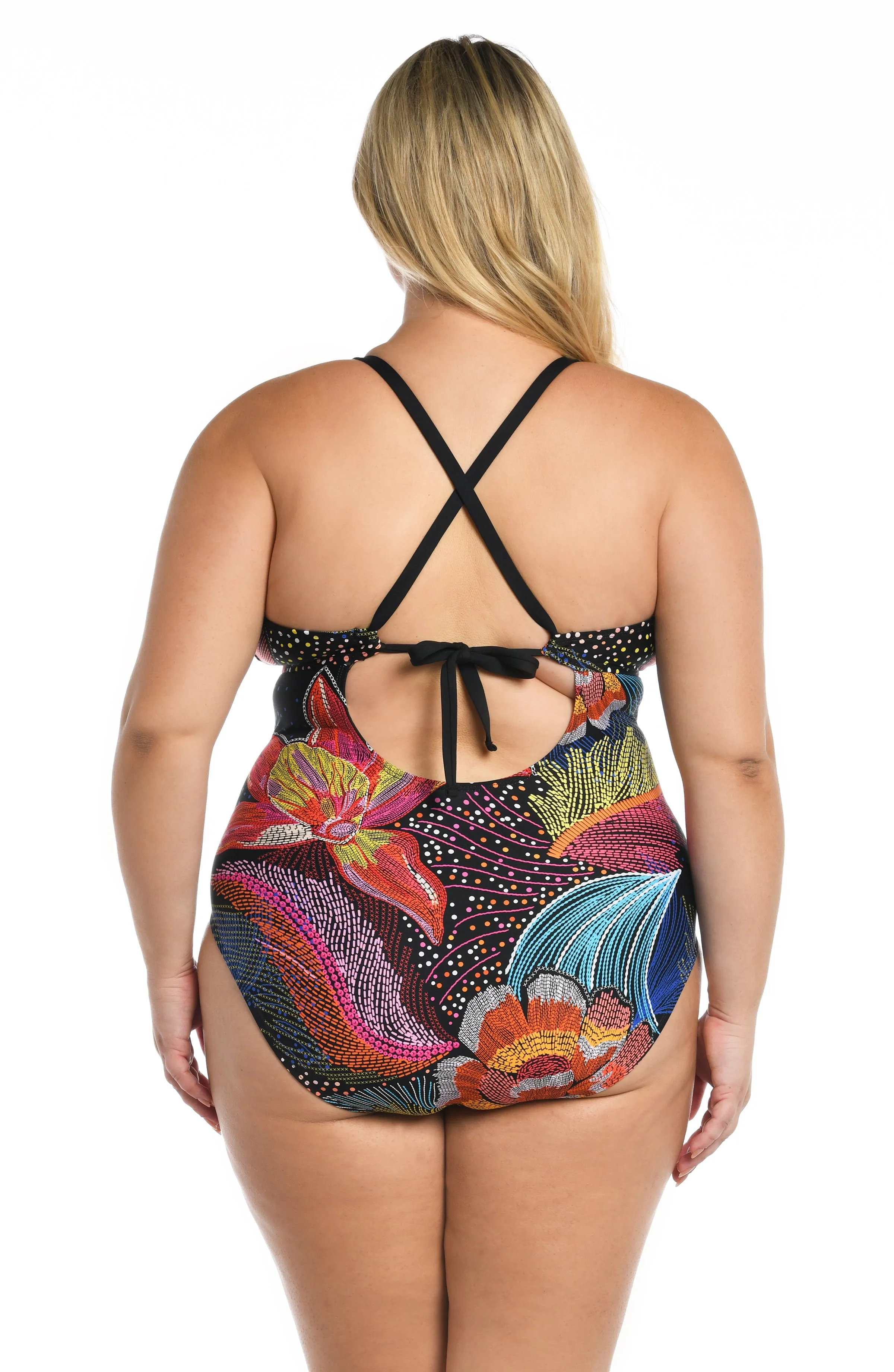 Sunlit Soiree High-Neck Keyhole One Piece sold by La Blanca product image thumbnail 4
