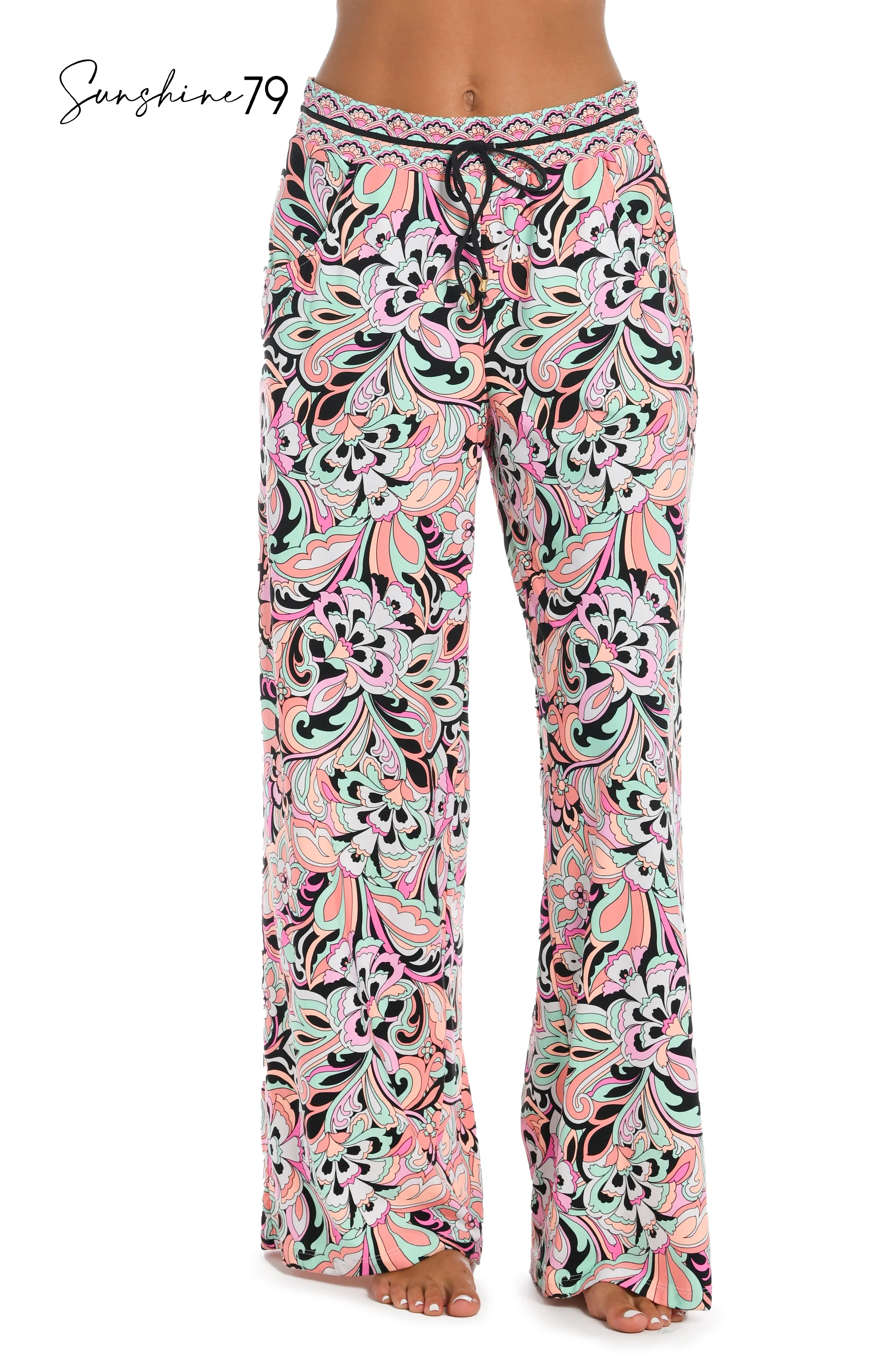 Sunshine 79 Paisley Party Beach Pant Cover Up - FINAL SALE sold by La Blanca