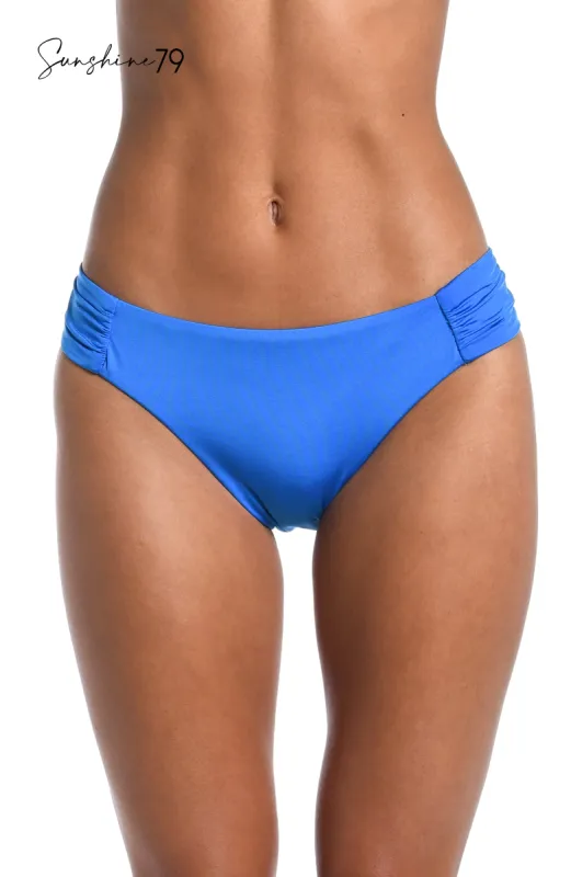 Sunshine 79 Sunshine Solids Side Ruched Hipster Bottom - Pacific Blue - FINAL SALE sold by La Blanca