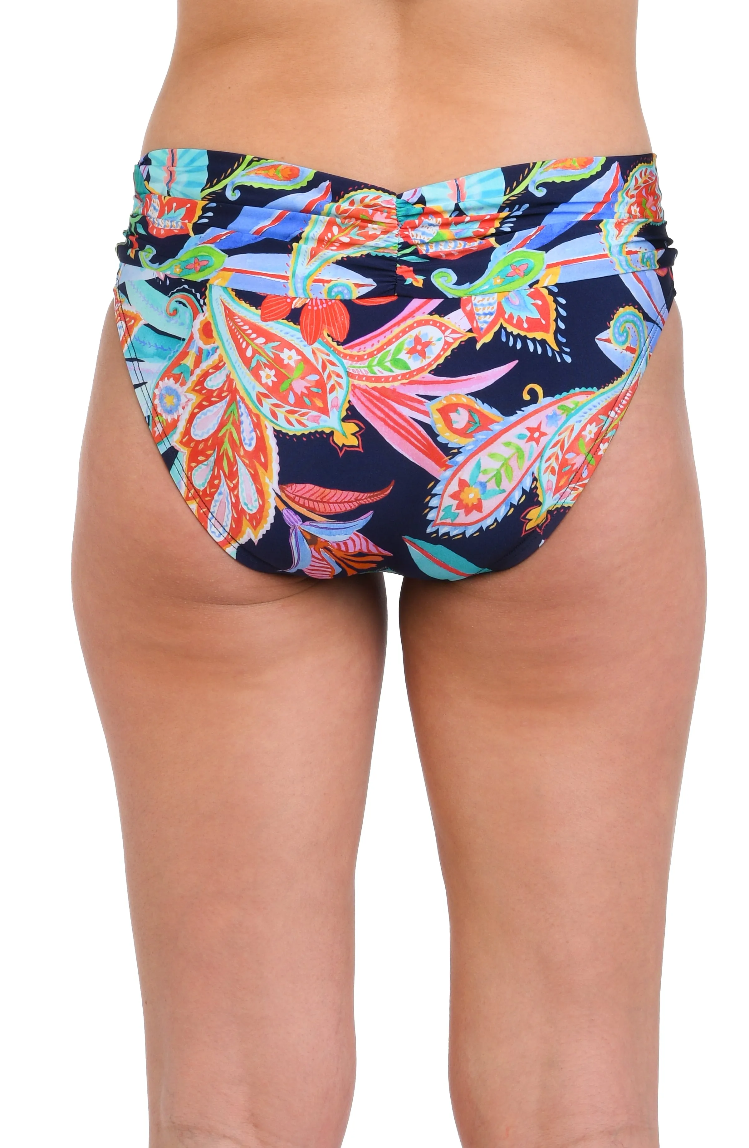 Tropidelic Paisley Shirred Band Hipster Bottom - FINAL SALE sold by La Blanca product image thumbnail 2