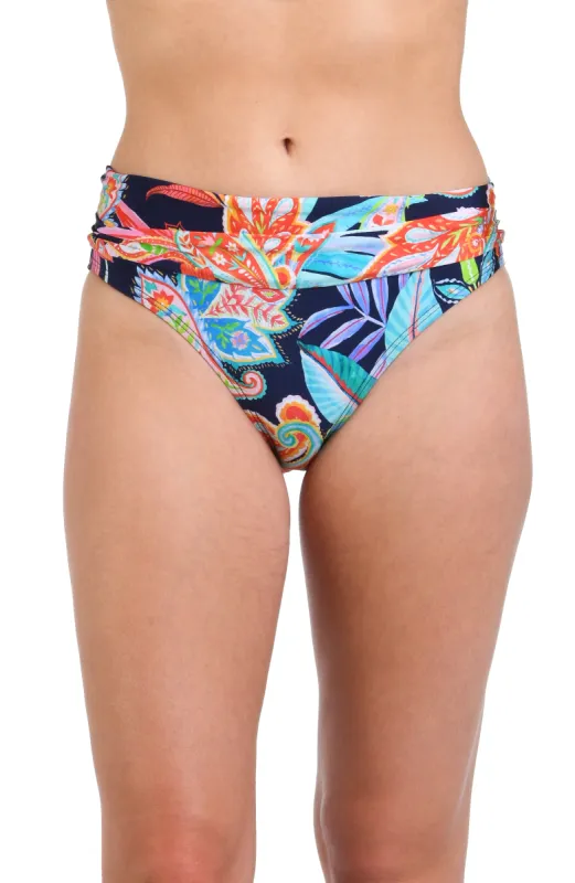 Tropidelic Paisley Shirred Band Hipster Bottom - FINAL SALE sold by La Blanca