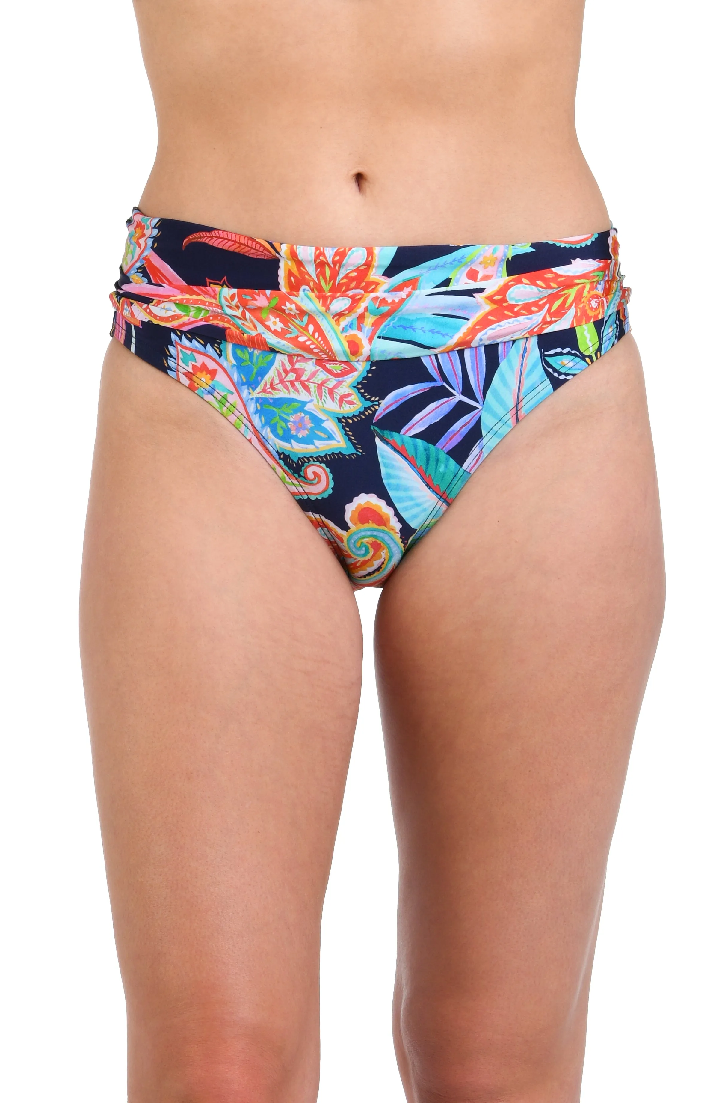 Tropidelic Paisley Shirred Band Hipster Bottom - FINAL SALE sold by La Blanca