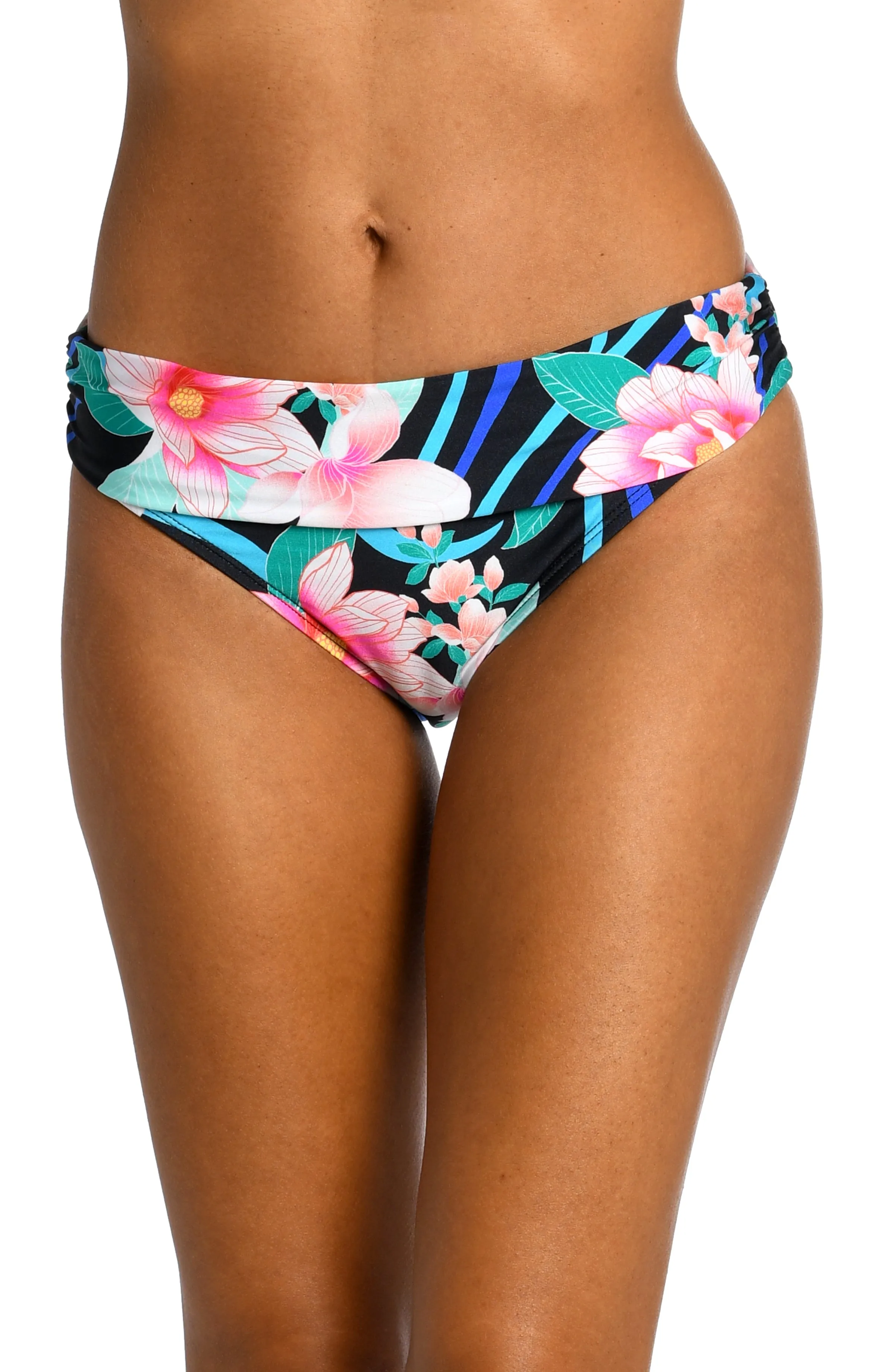 Nightfall Blooms Shirred Band Hipster Bottom (Final Sale) sold by La Blanca