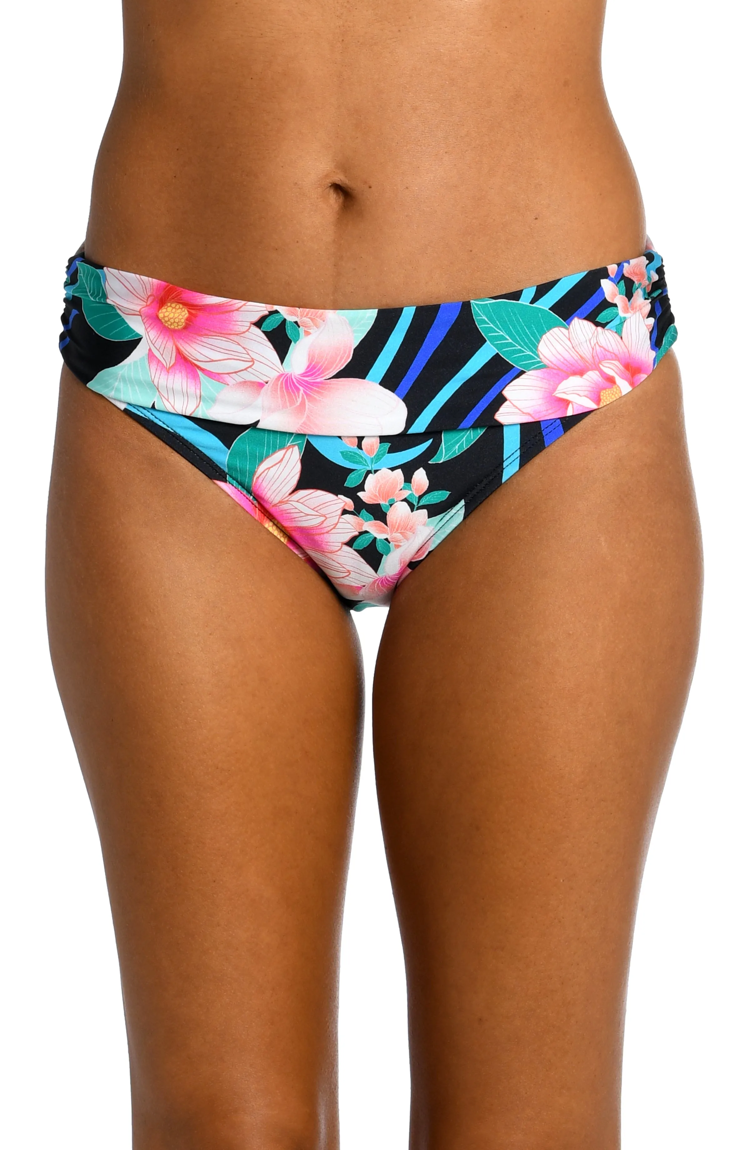 Nightfall Blooms Shirred Band Hipster Bottom (Final Sale) sold by La Blanca product image thumbnail 3