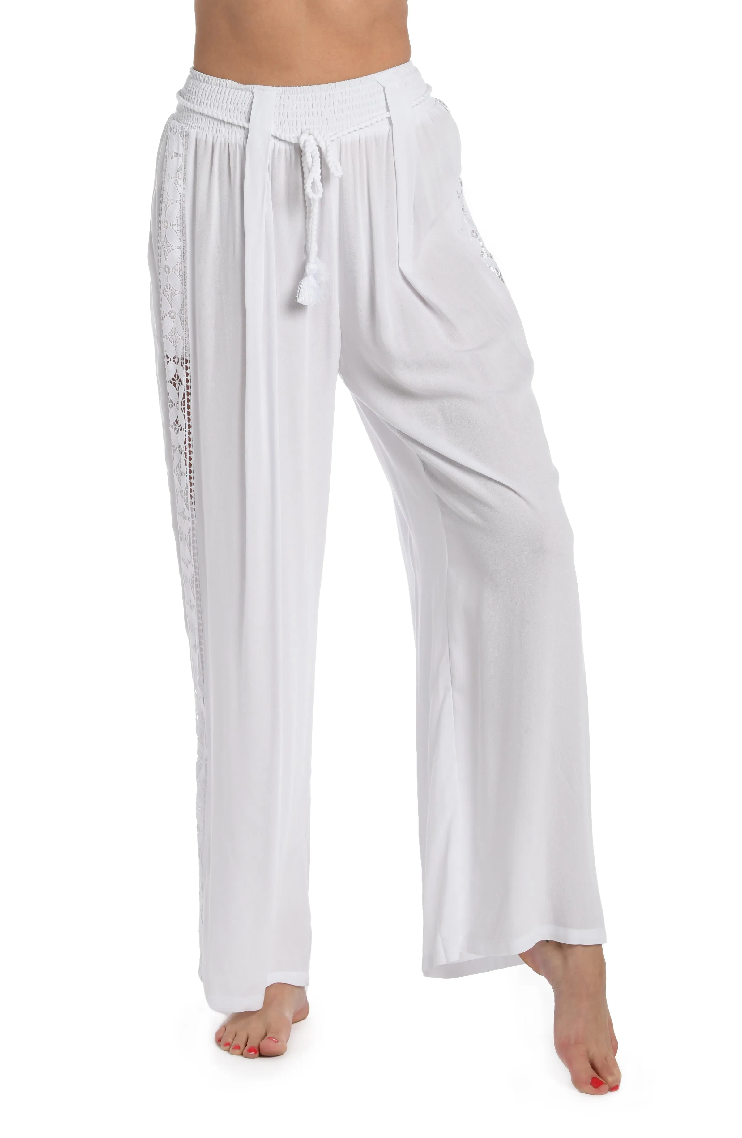 Coastal Covers Palazzo Pant - White - FINAL SALE sold by La Blanca product image thumbnail 3