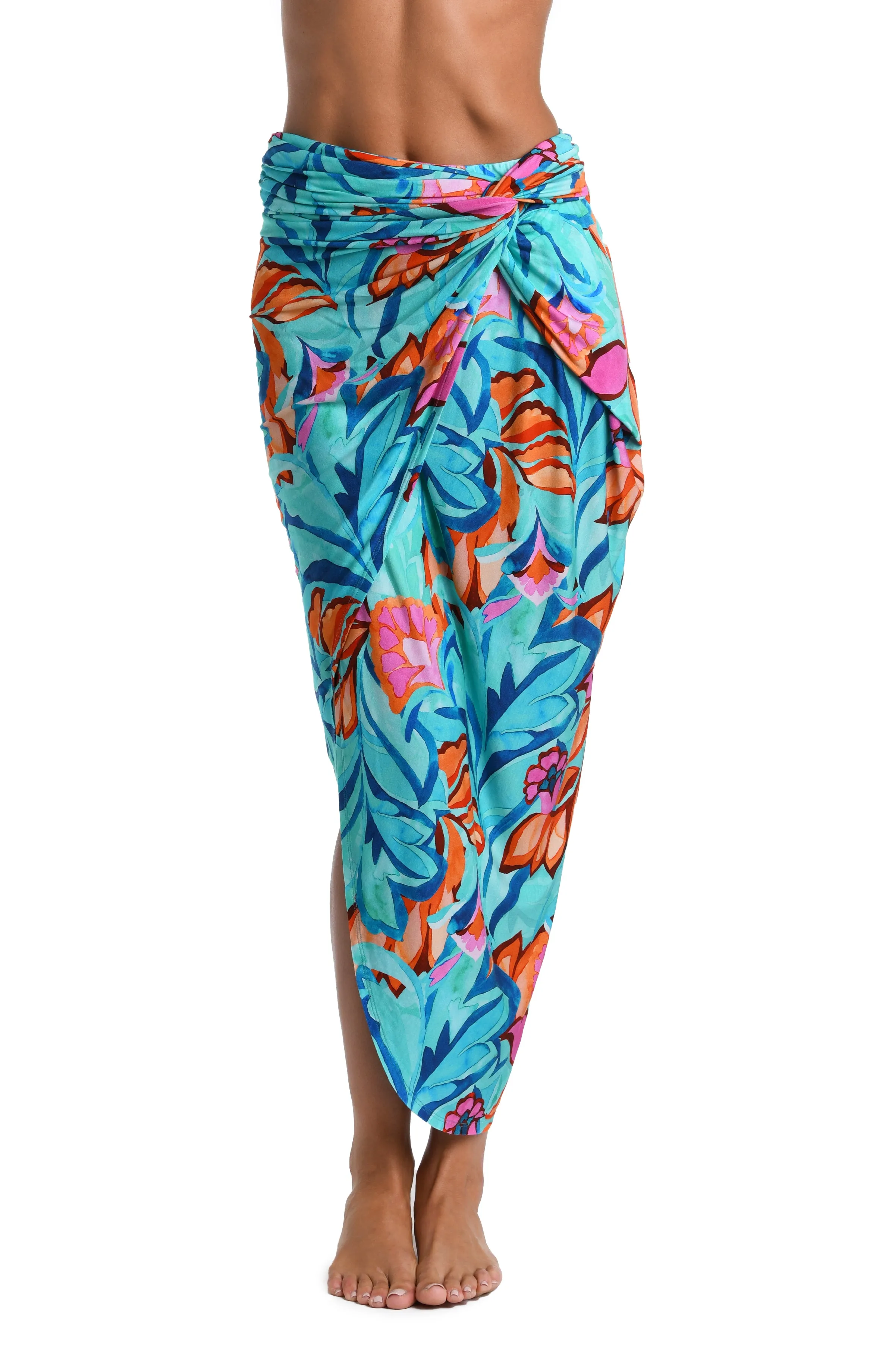 Sunshine 79 Polynesia Tropics Pull-On Faux Pareo Cover Up sold by La Blanca