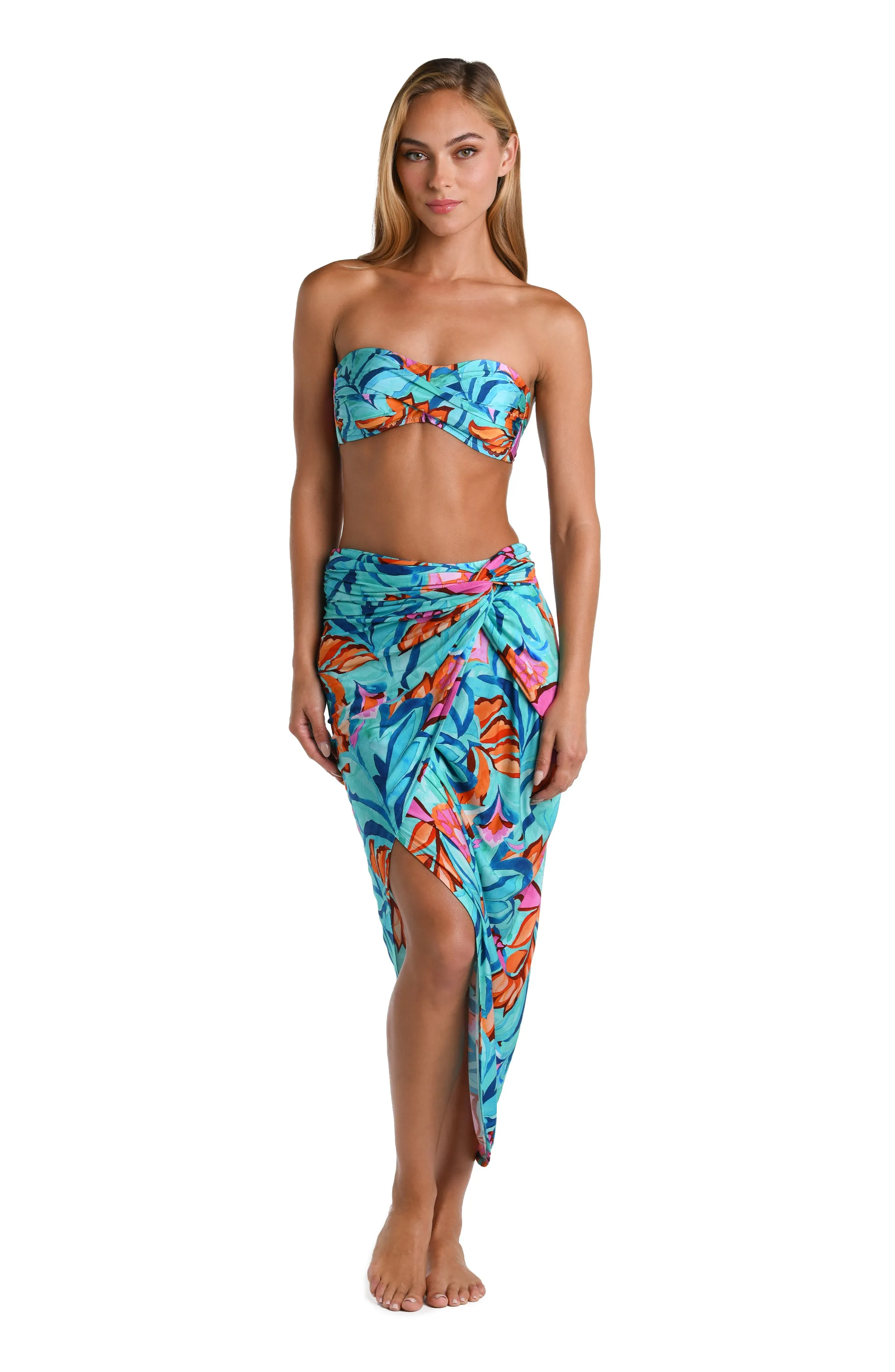 Sunshine 79 Polynesia Tropics Pull-On Faux Pareo Cover Up sold by La Blanca product image thumbnail 3