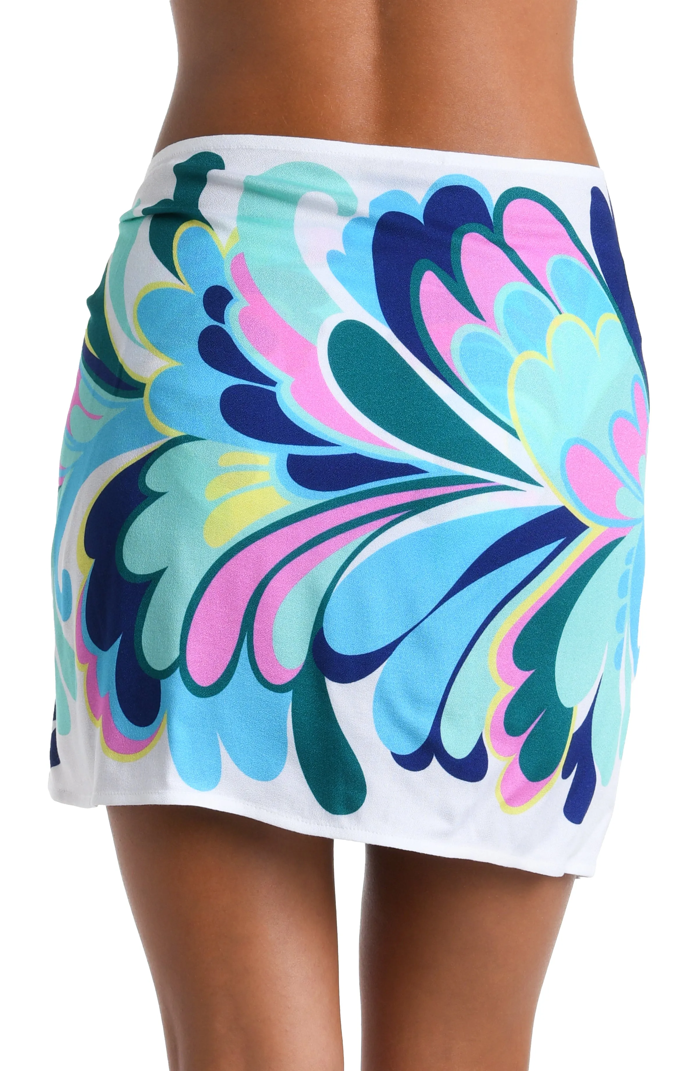 Sunshine 79 Far Out Feathers Short Pareo Wrap sold by La Blanca product image thumbnail 2