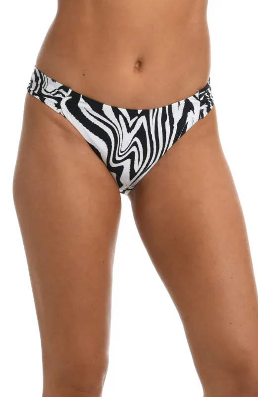 Sunshine 79 Psychedelic Zebra Side Shirred Hipster Bottom - FINAL SALE sold by La Blanca