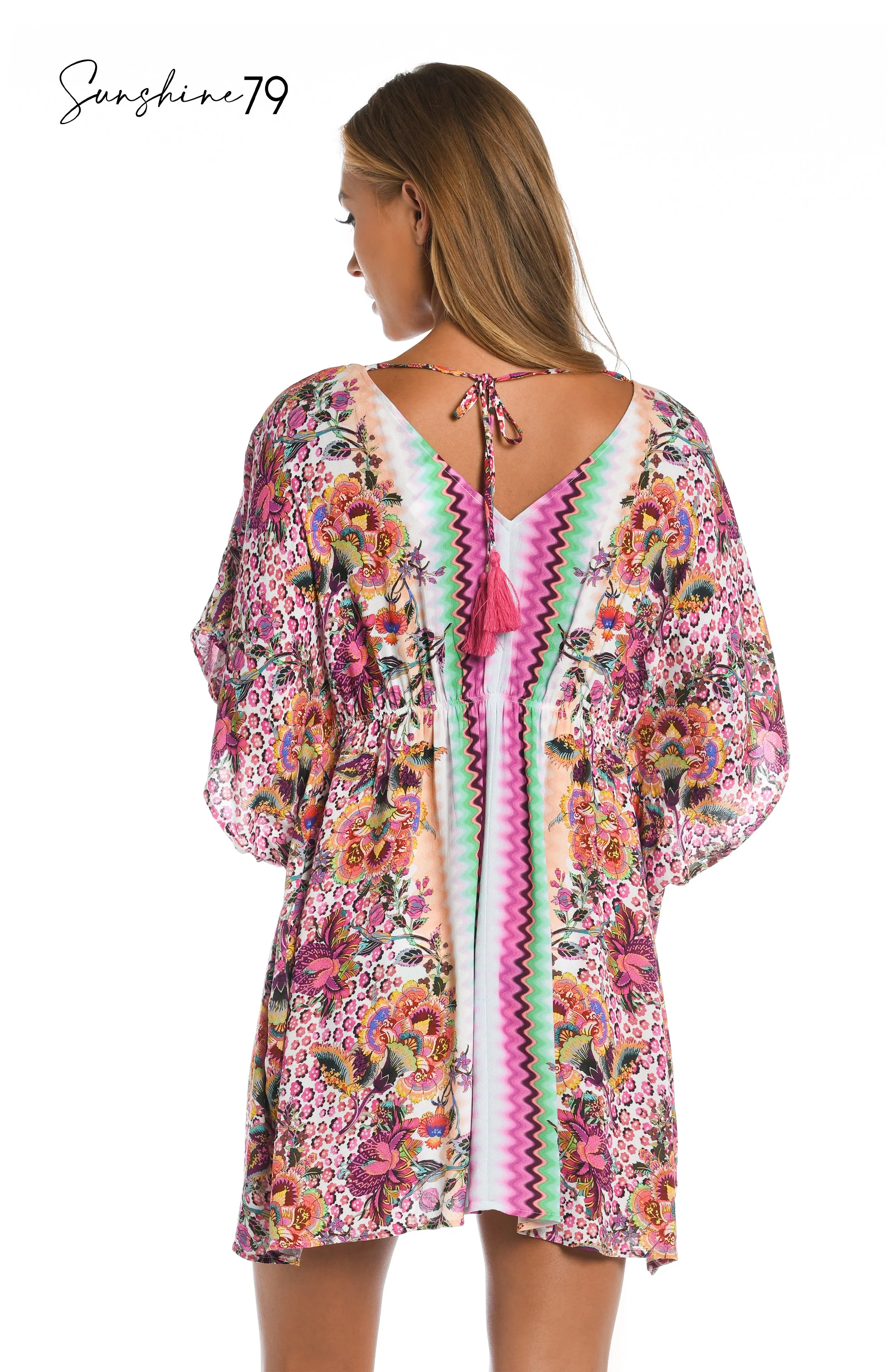 Sunshine 79 Flora Festival V-Neck Caftan Cover Up - FINAL SALE sold by La Blanca product image thumbnail 2