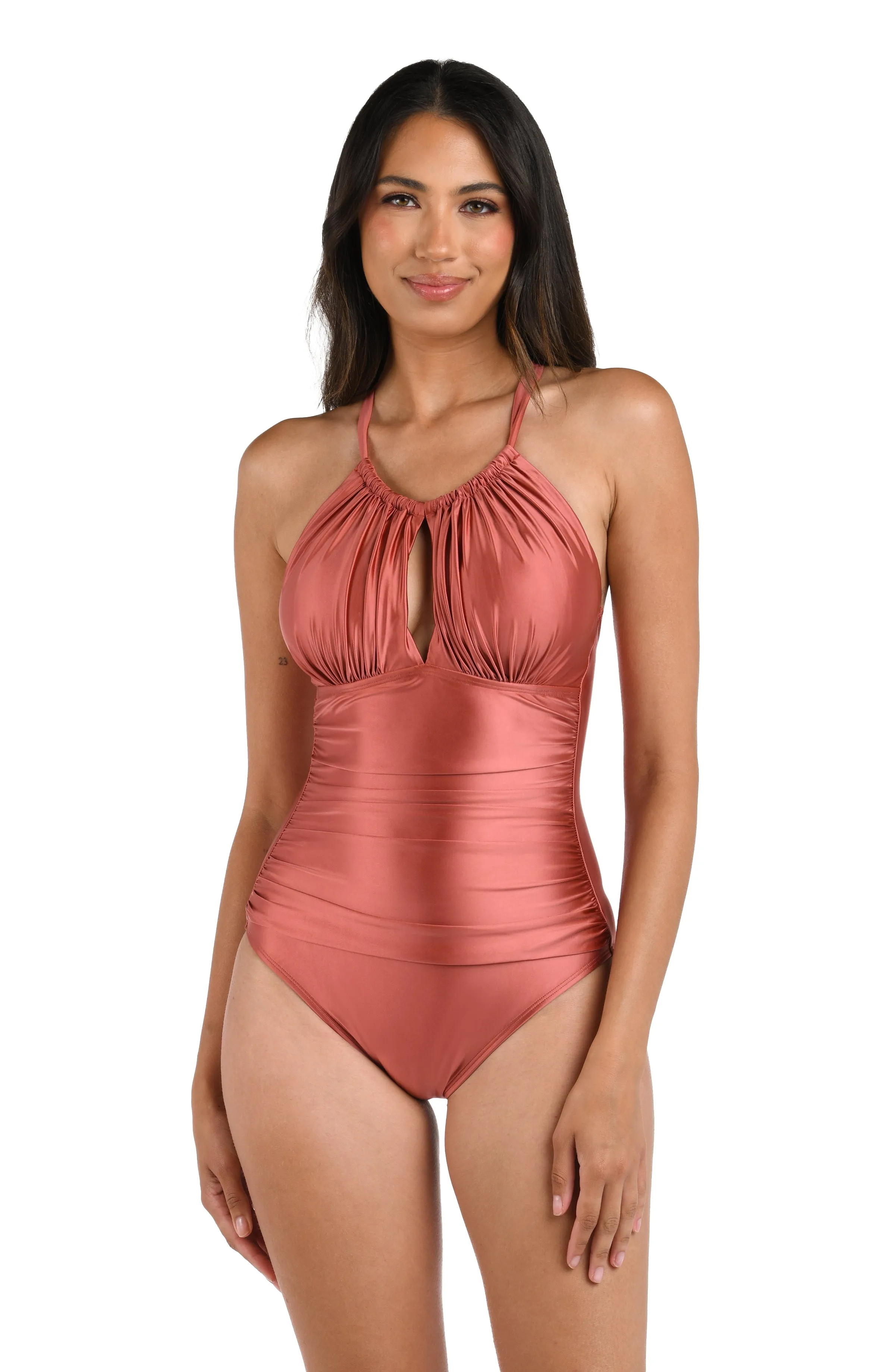 Earth Goddess High Neck Keyhole One Piece - Sienna - FINAL SALE sold by La Blanca