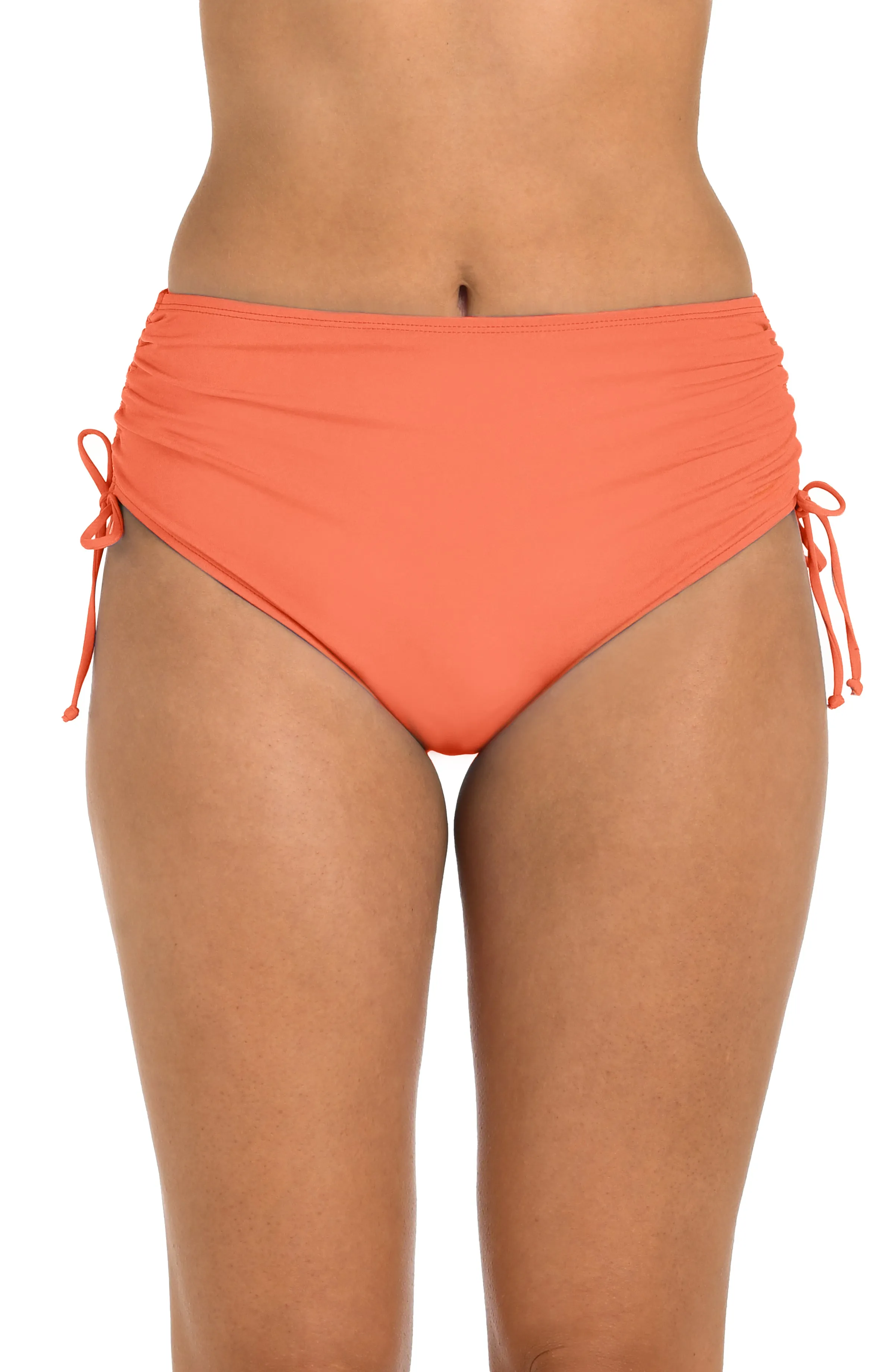 24th & Ocean Solid Mid Waist Side Tie Hipster Bottom - FINAL SALE sold by La Blanca